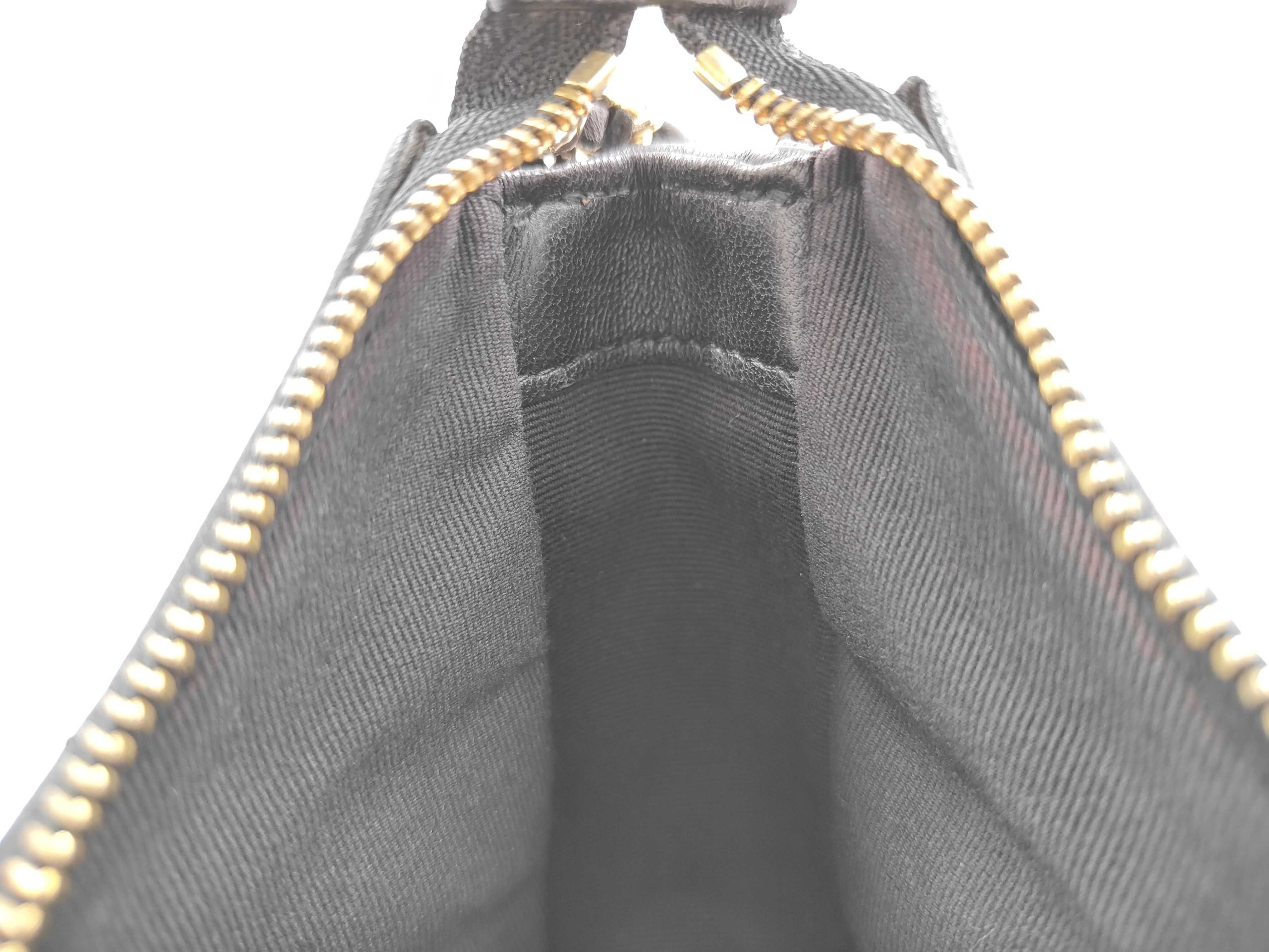 Matelassé Small Hobo Chain Shoulder Bag, Black Calfskin — view 9
