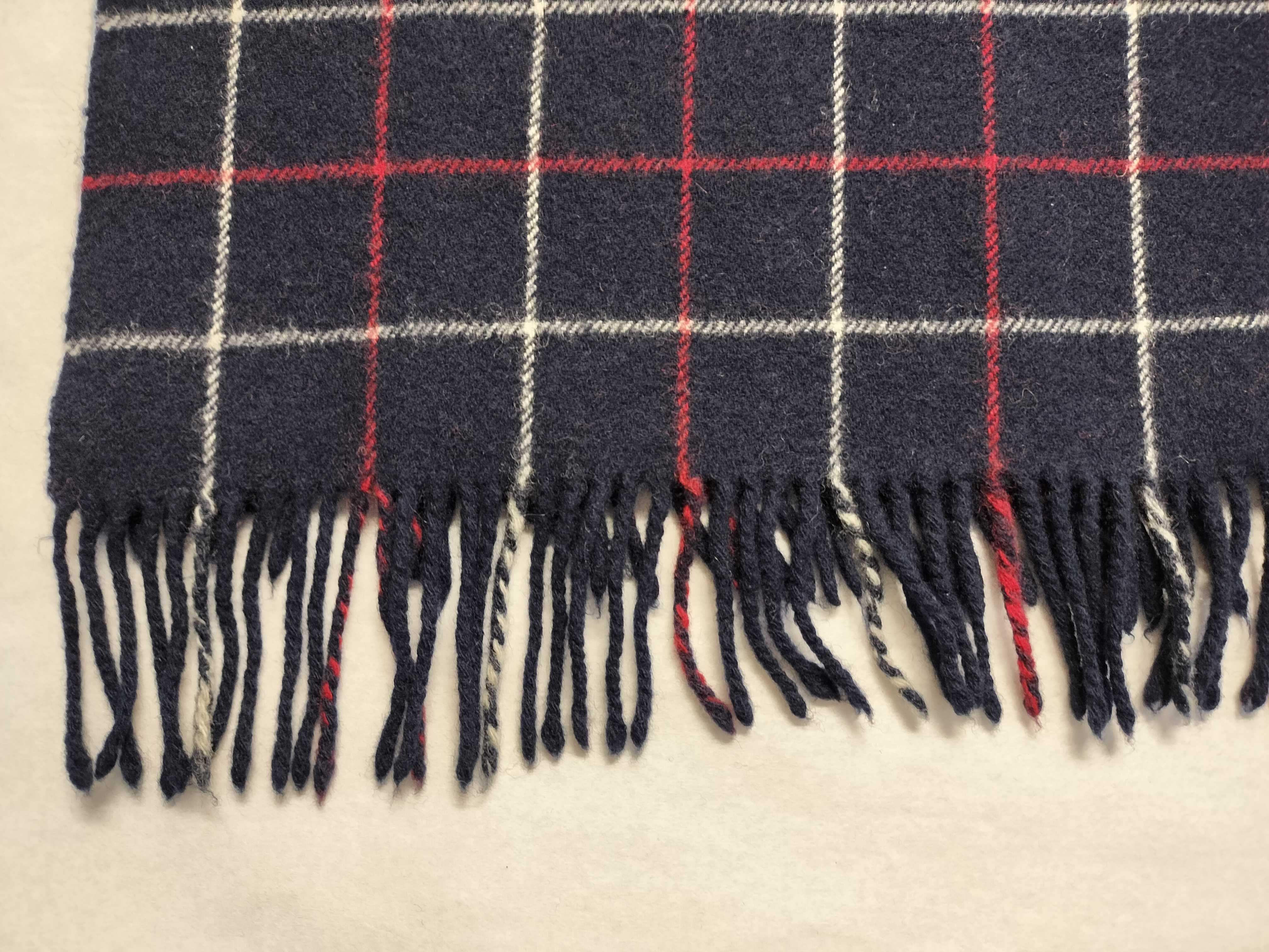 Nova Check Lap Blanket Shawl Navy Other Accessories — view 6