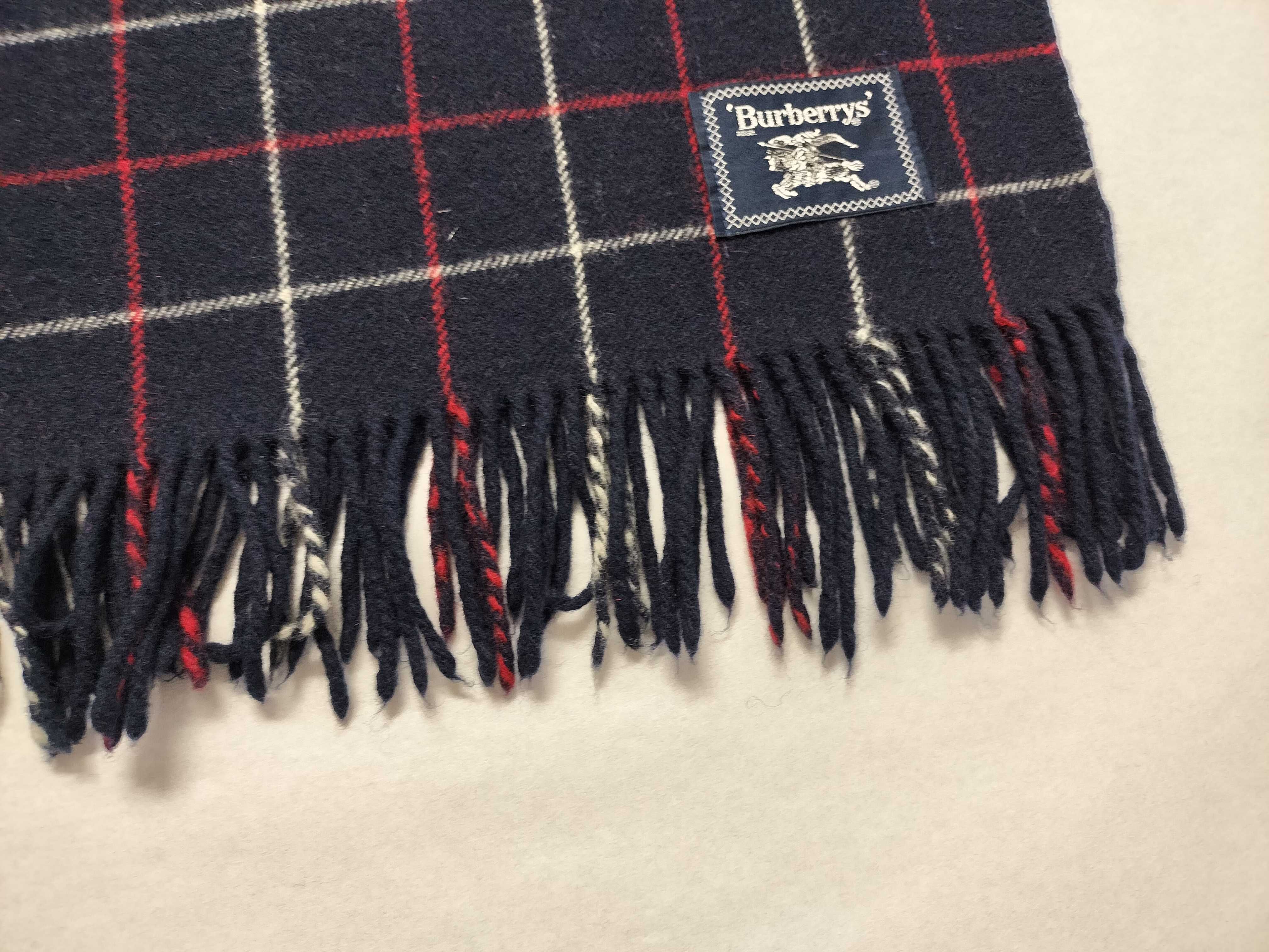 Nova Check Lap Blanket Shawl Navy Other Accessories — view 7