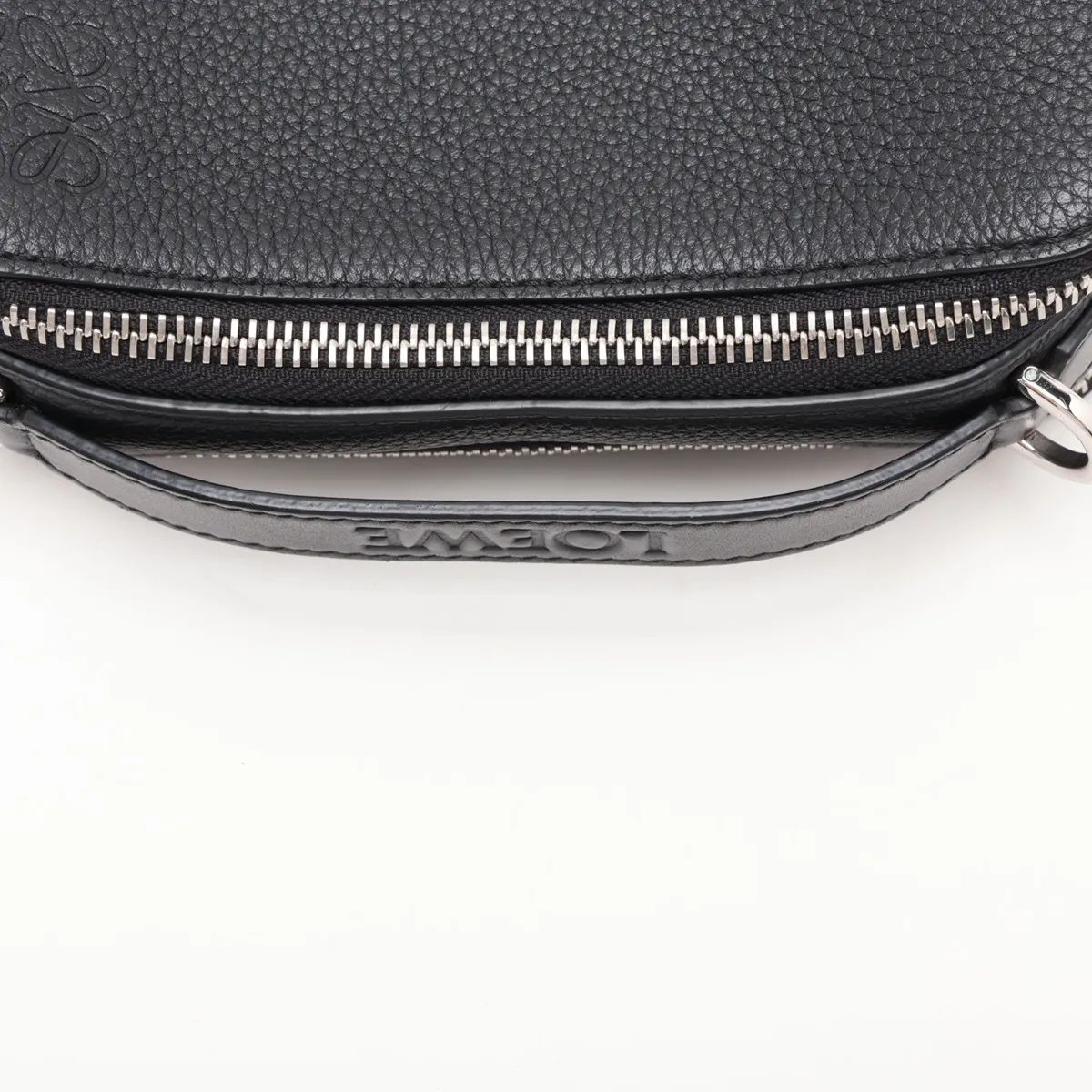 Camera Crossbody Bag Mini Leather 2-Way Shoulder Bag Black — view 5