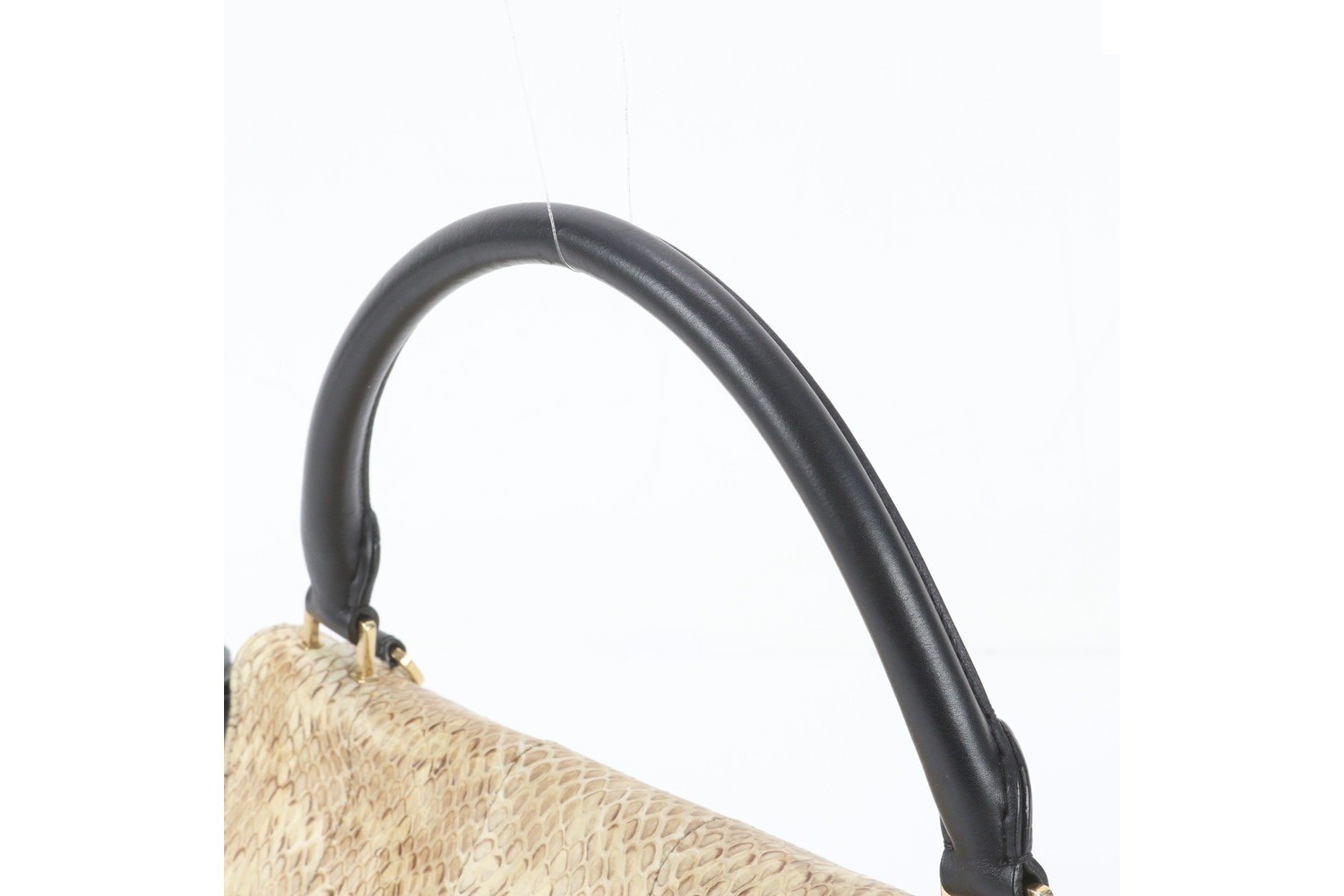 Trapeze Medium Python Leather Handbag (Genuine Leather) — view 2