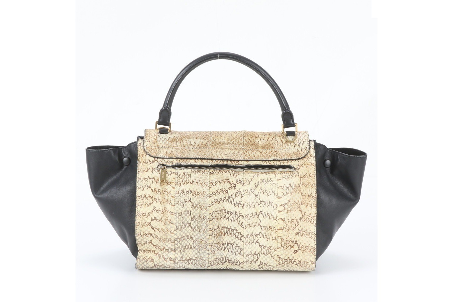 Trapeze Medium Python Leather Handbag (Genuine Leather) — view 3