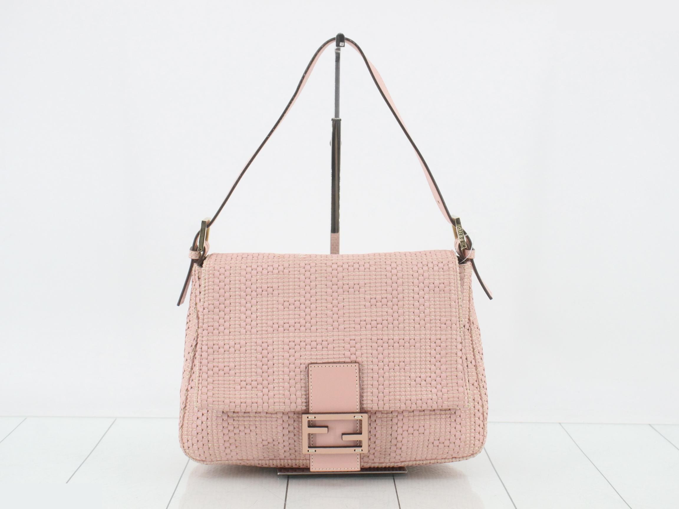 Mamma Baguette Vertical Pink Handbag 8BR001
