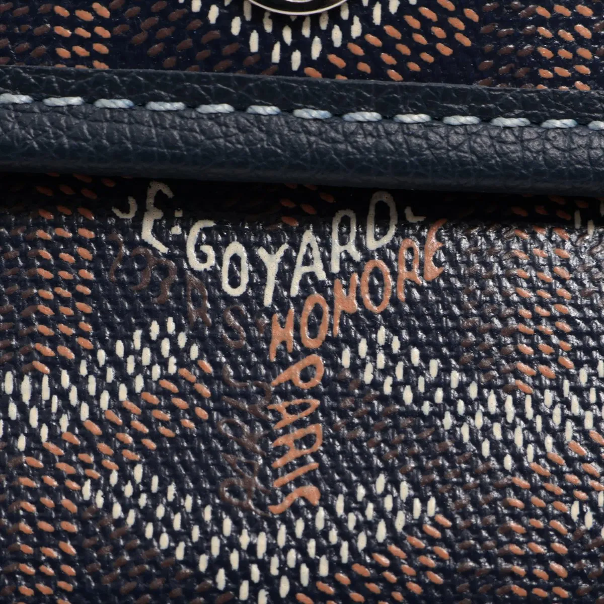 Saint Louis PM PVC x Leather Pouch, Navy (Pouch only) — view 6