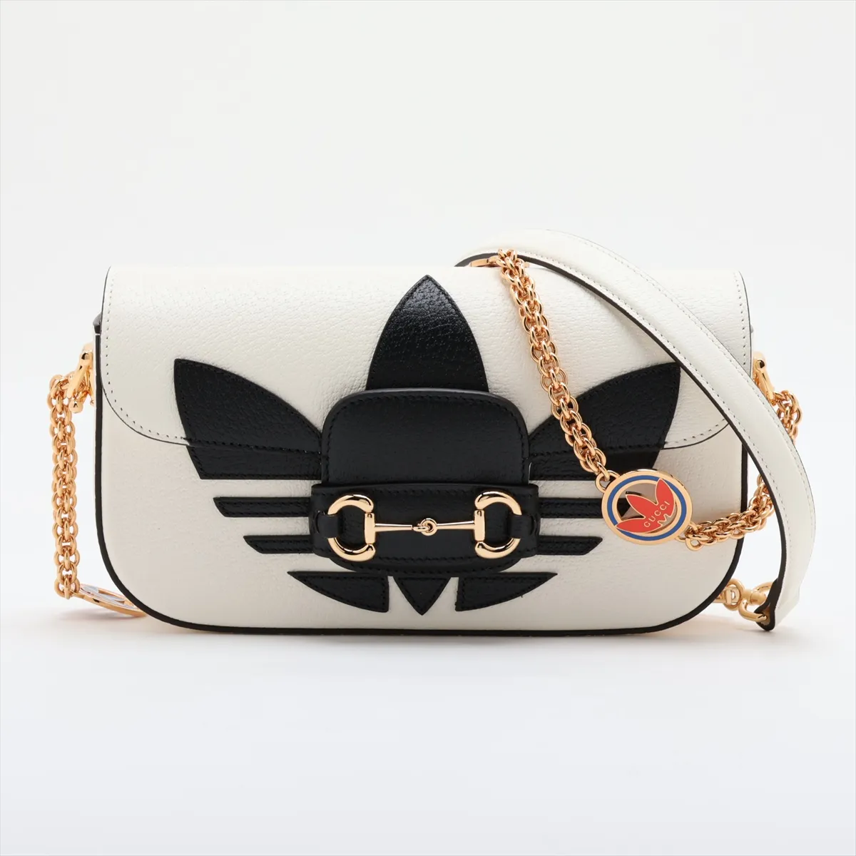 x Adidas Horsebit 1955 Leather 2-Way Shoulder Bag White x Black 722009