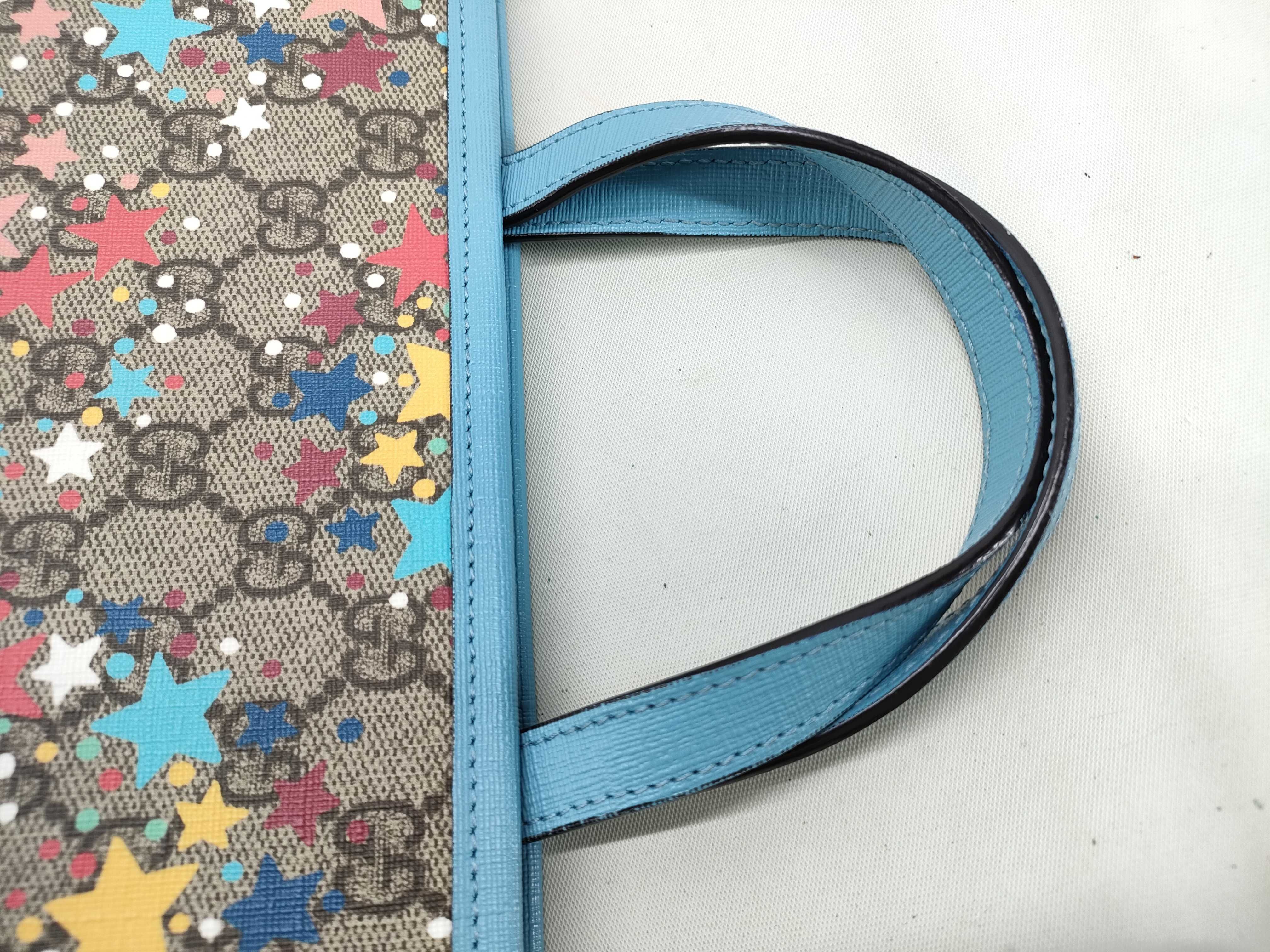 GG Supreme Blue Beige Children's GG Supreme 630542 2-Way Tote Bag — view 5