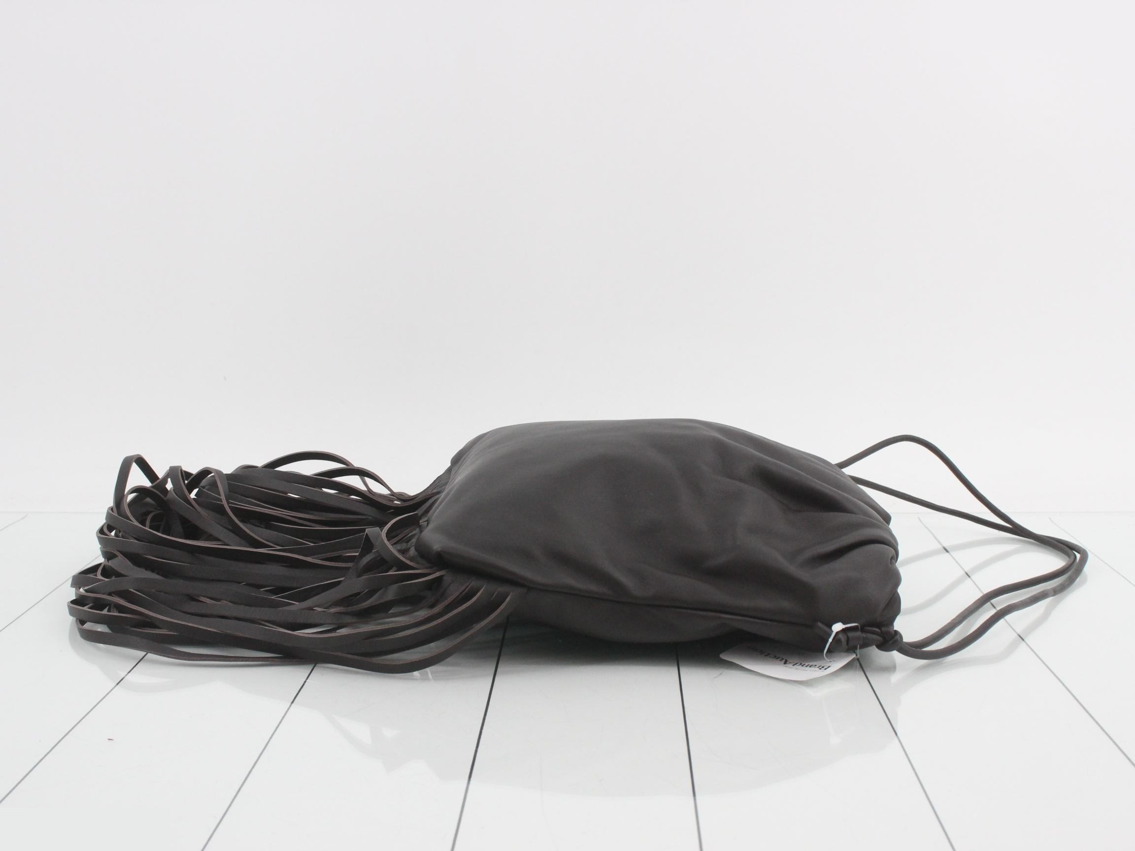 Unused The Fringe leather pouch, brown, shoulder bag, leather. — view 3