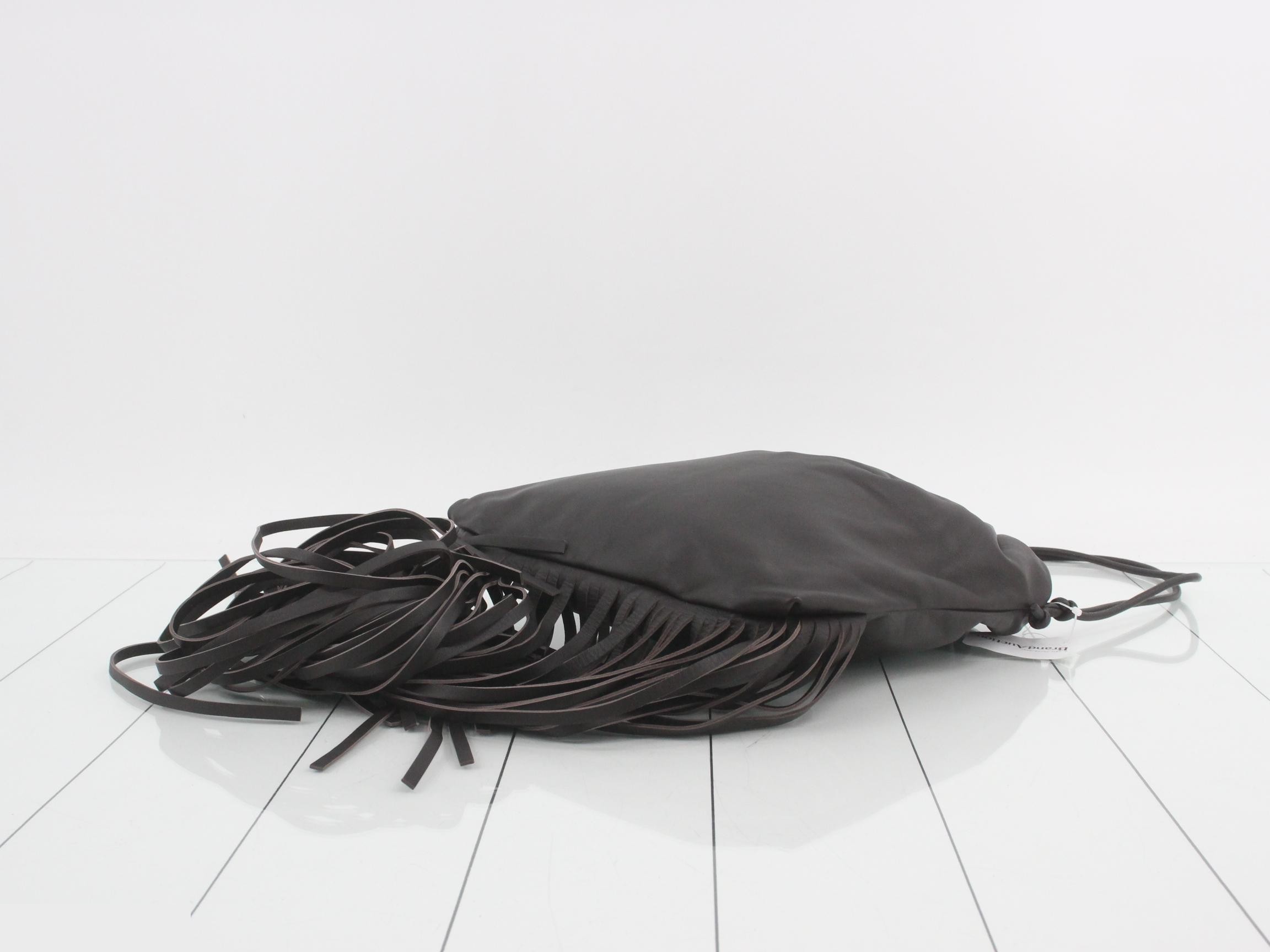 Unused The Fringe leather pouch, brown, shoulder bag, leather. — view 6