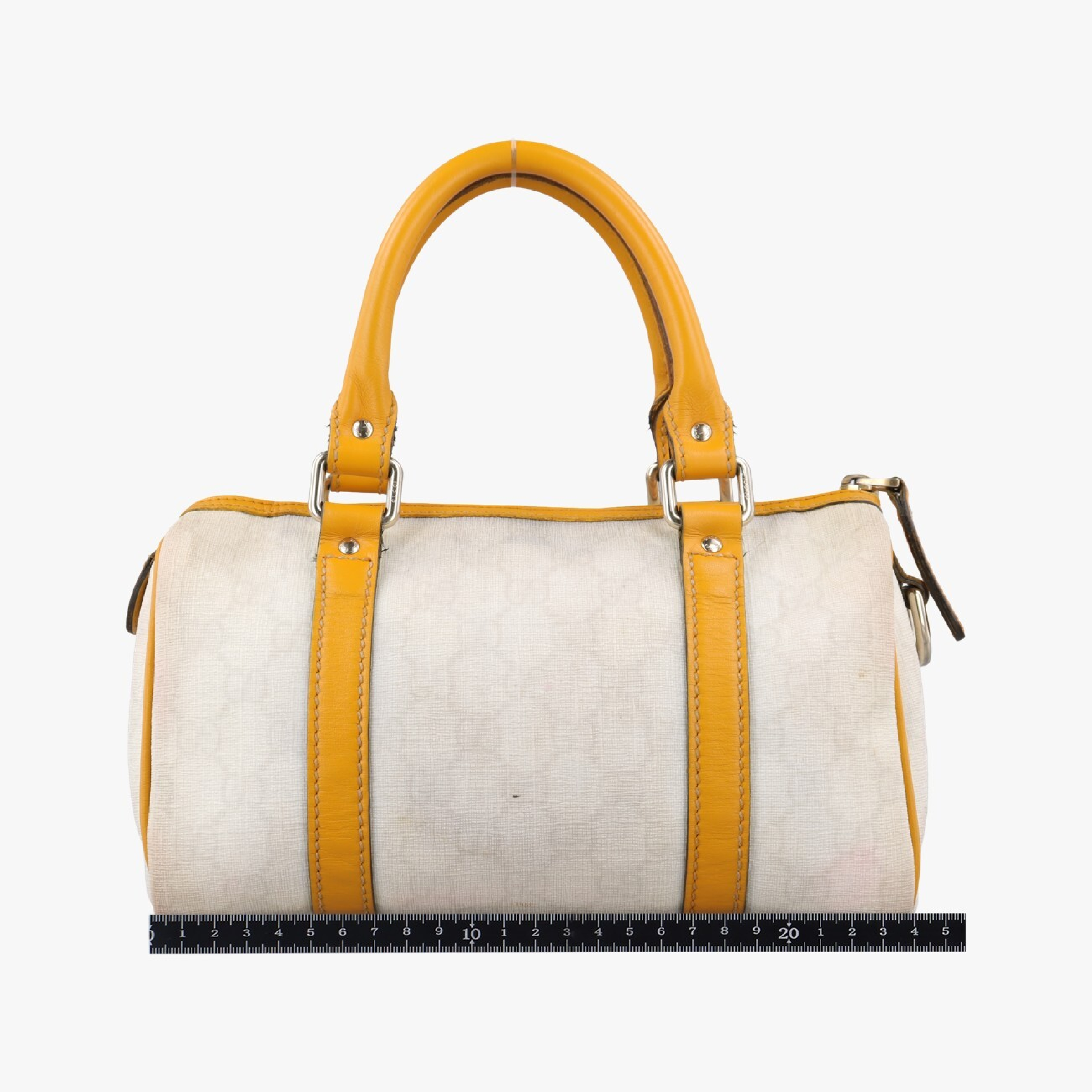 GG Plus GG Supreme Yellow x White PVC Coated Canvas Handbag 193604 C2495744 — view 2