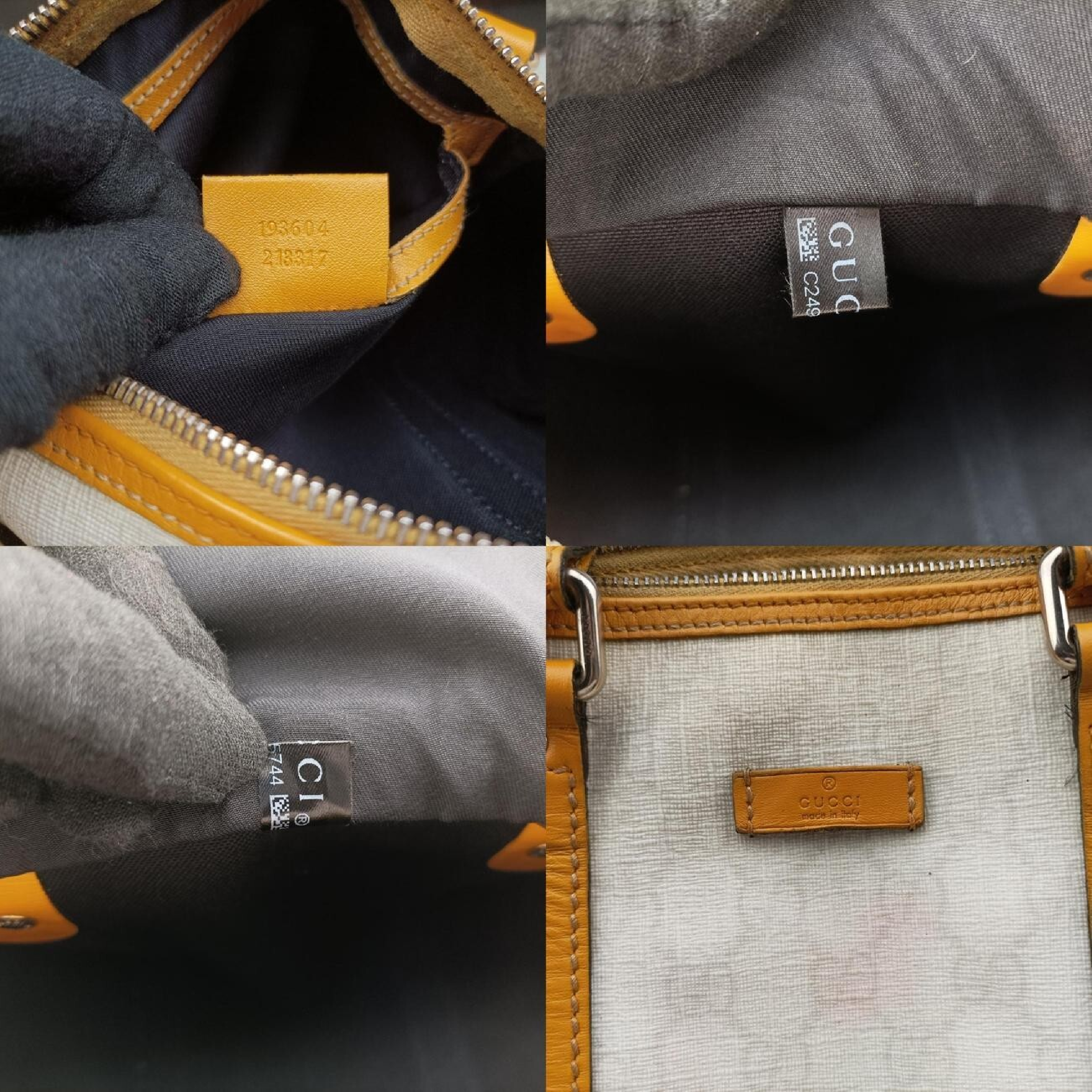 GG Plus GG Supreme Yellow x White PVC Coated Canvas Handbag 193604 C2495744 — view 8