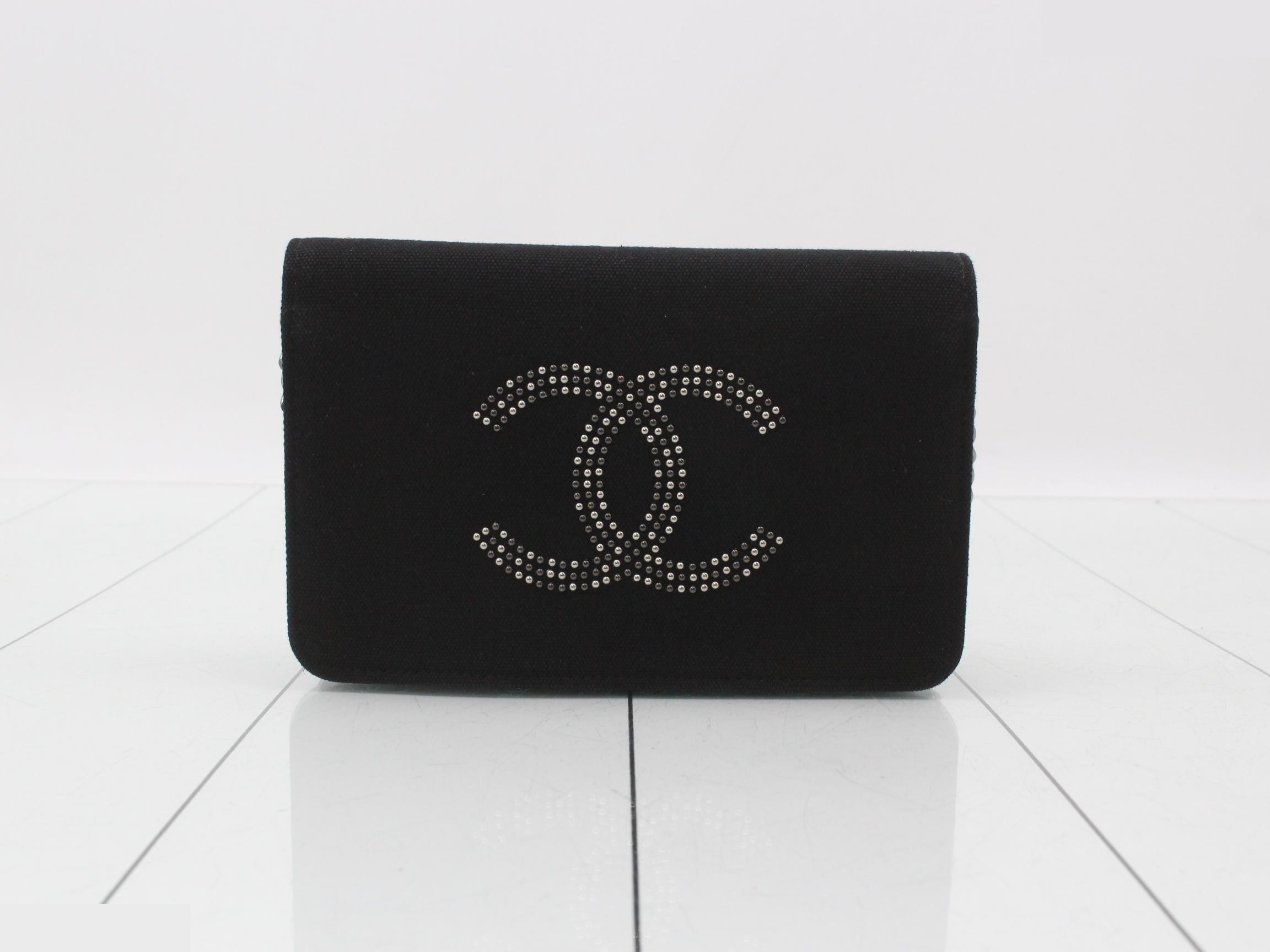 Canvas x Studs, Coco Mark, Chain Wallet, Black — view 2
