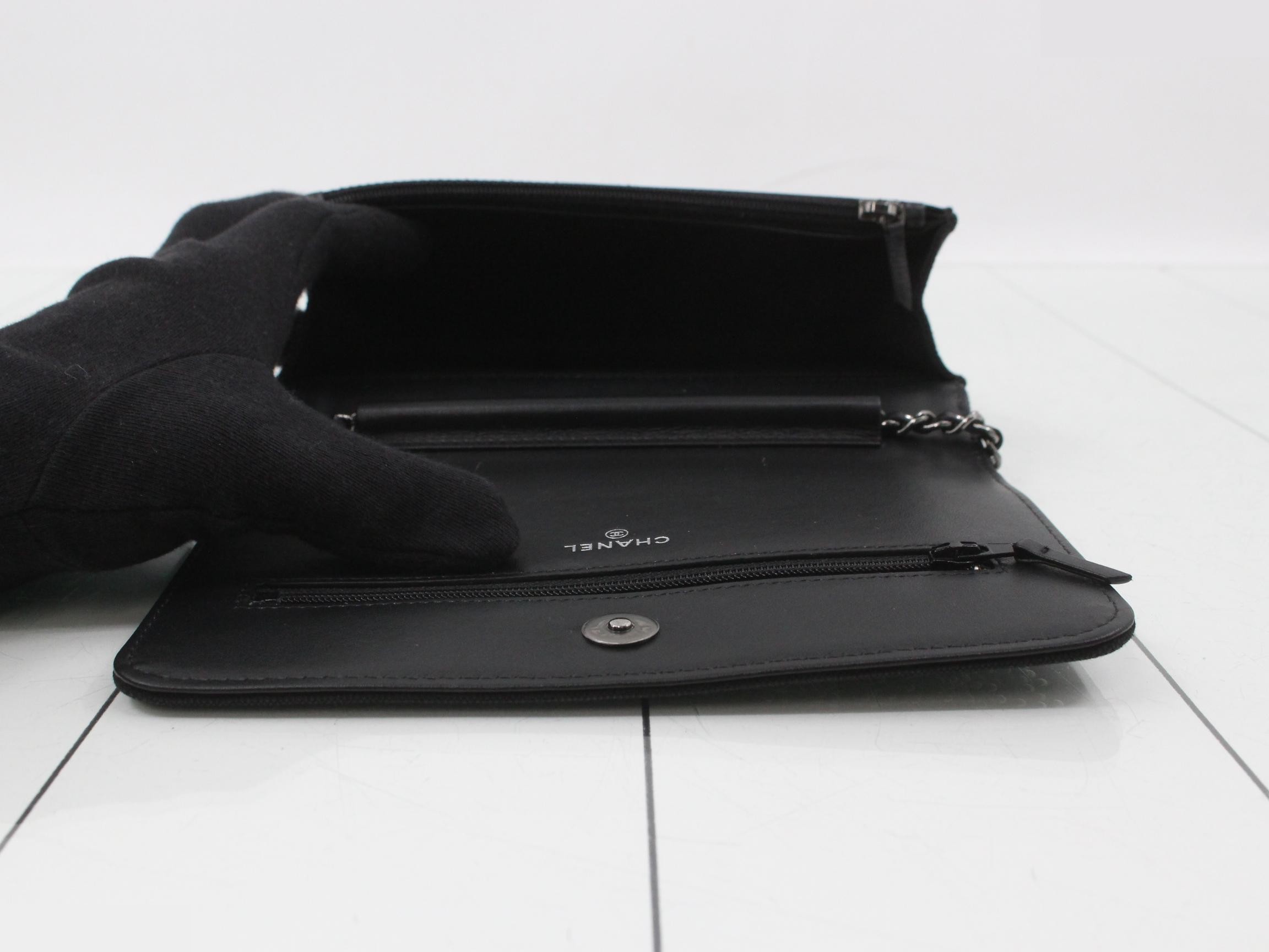 Canvas x Studs, Coco Mark, Chain Wallet, Black — view 4