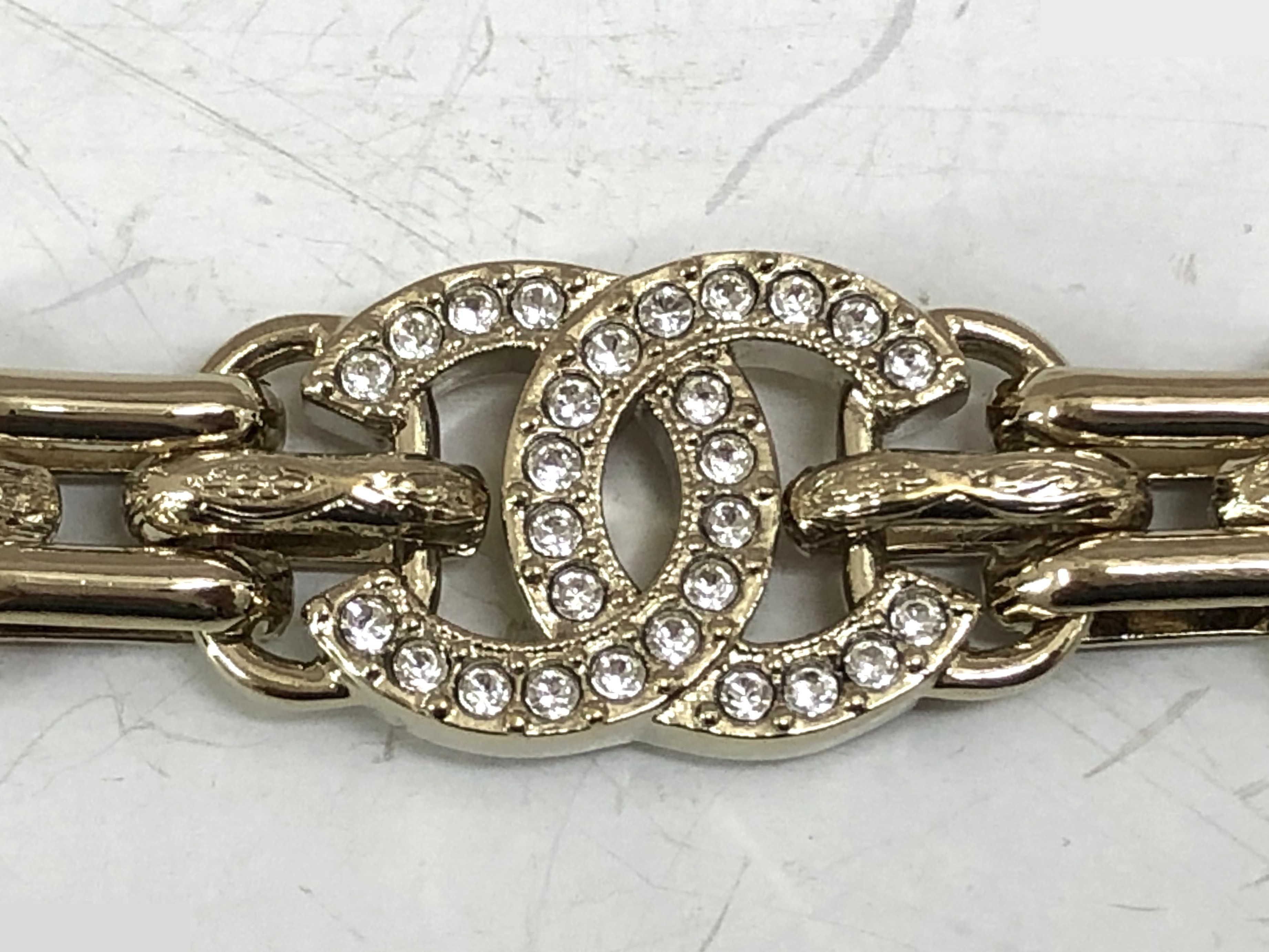 Rhinestone Coco Mark Bracelet, B25K, Wrist size approx. 21cm — view 2