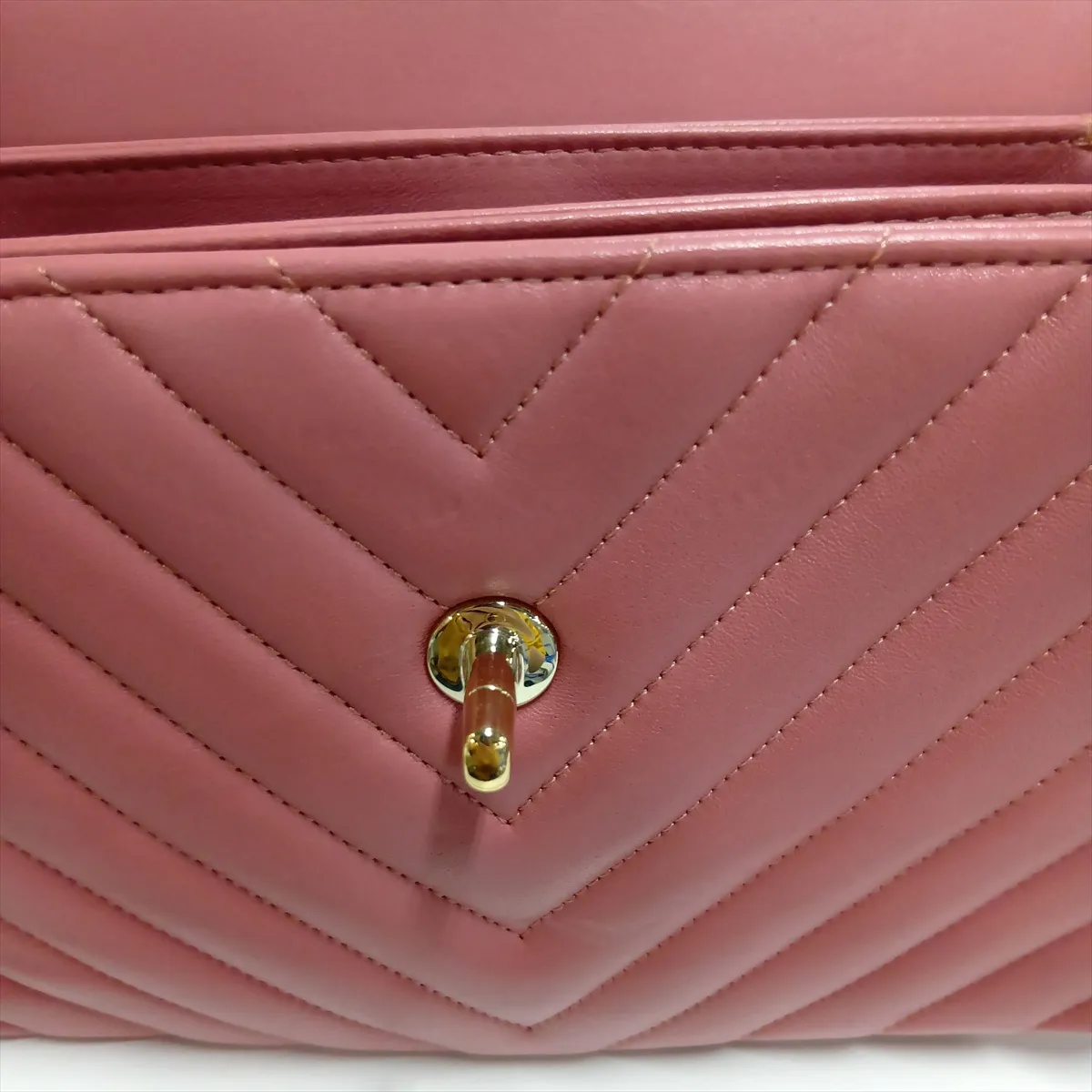 Trendy CC Lambskin 2-Way Handbag, Pink with Gold Hardware, 28581882, serial number in the 28 range. — view 15