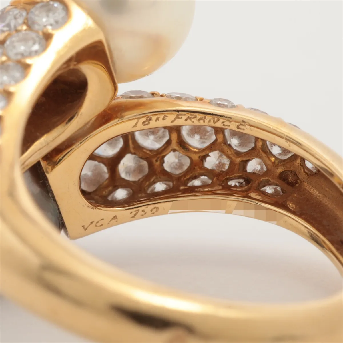 Pearl and Diamond Ring, 750 (Yellow Gold), 7.9g, approx. 8.0mm, B5156 P106. — view 3