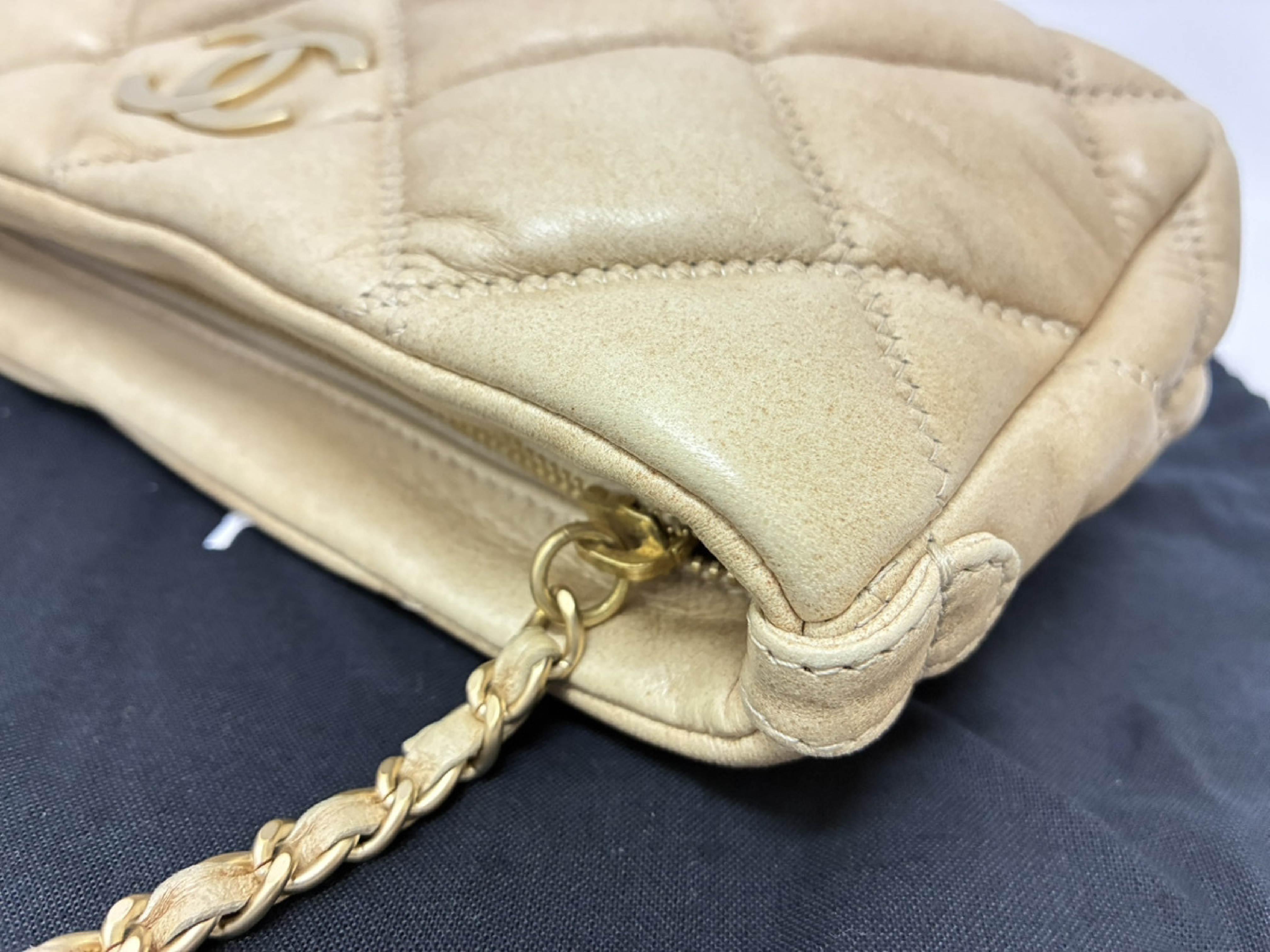 Matelassé Chain Bag, Bubble Quilted Leather — view 6