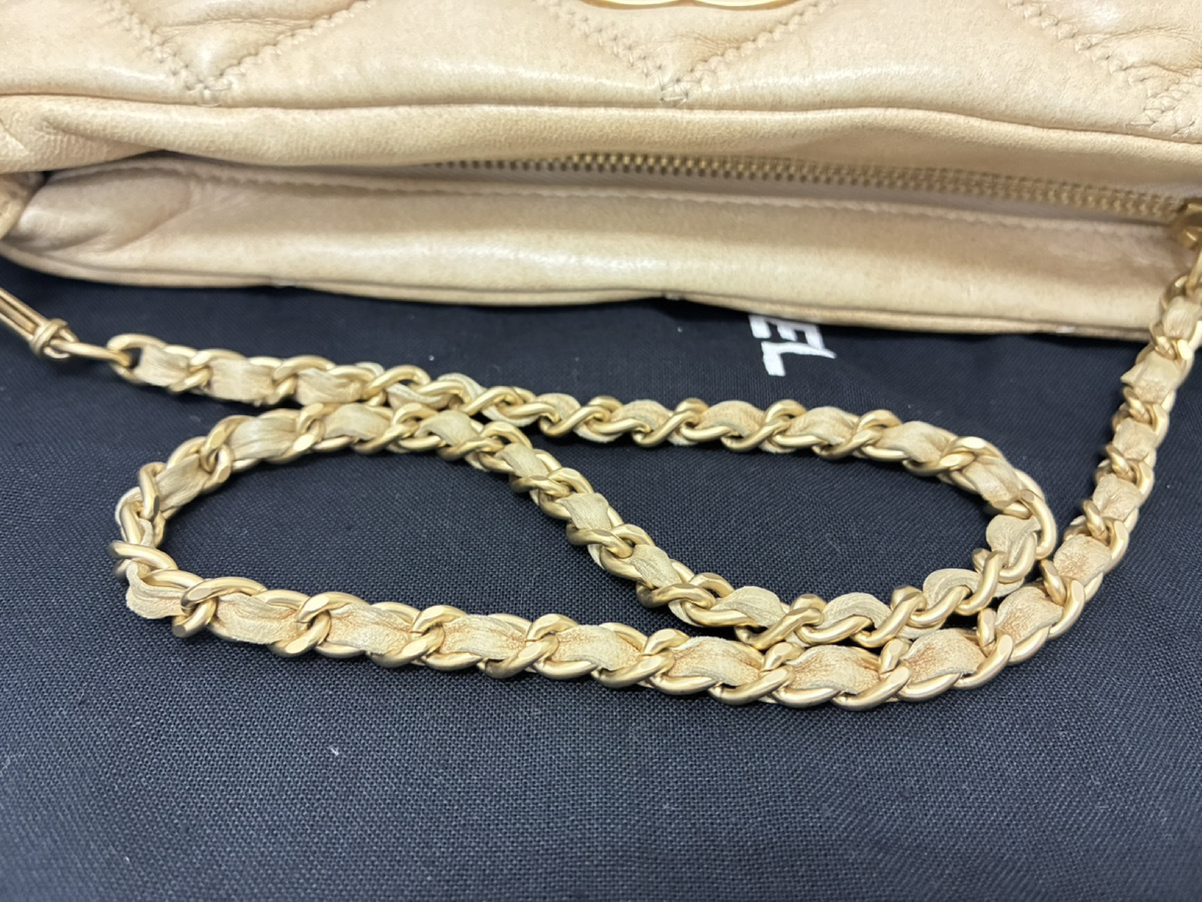 Matelassé Chain Bag, Bubble Quilted Leather — view 7