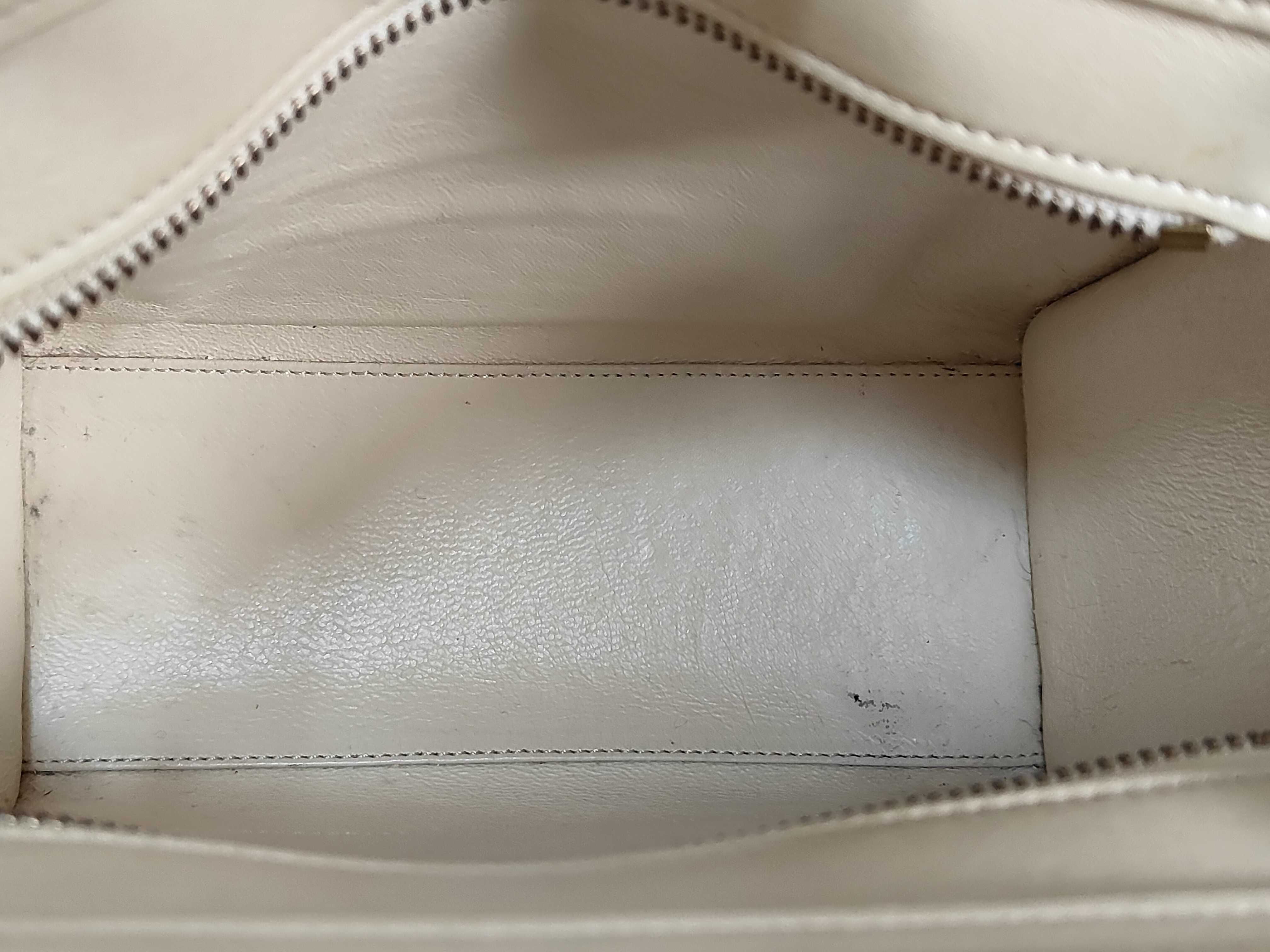 Luggage Micro Shopper Leather Handbag, White — view 11