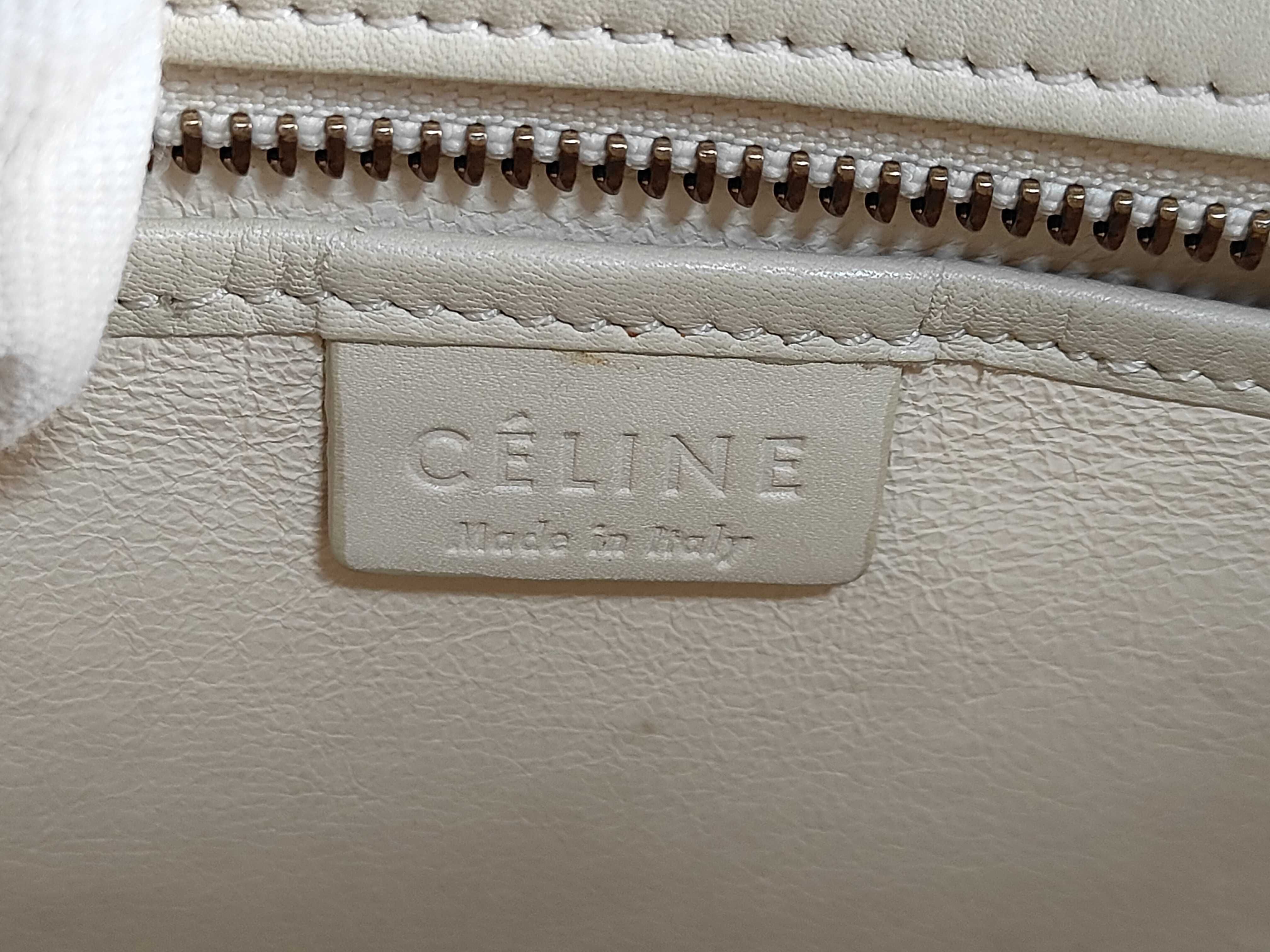 Luggage Micro Shopper Leather Handbag, White — view 13