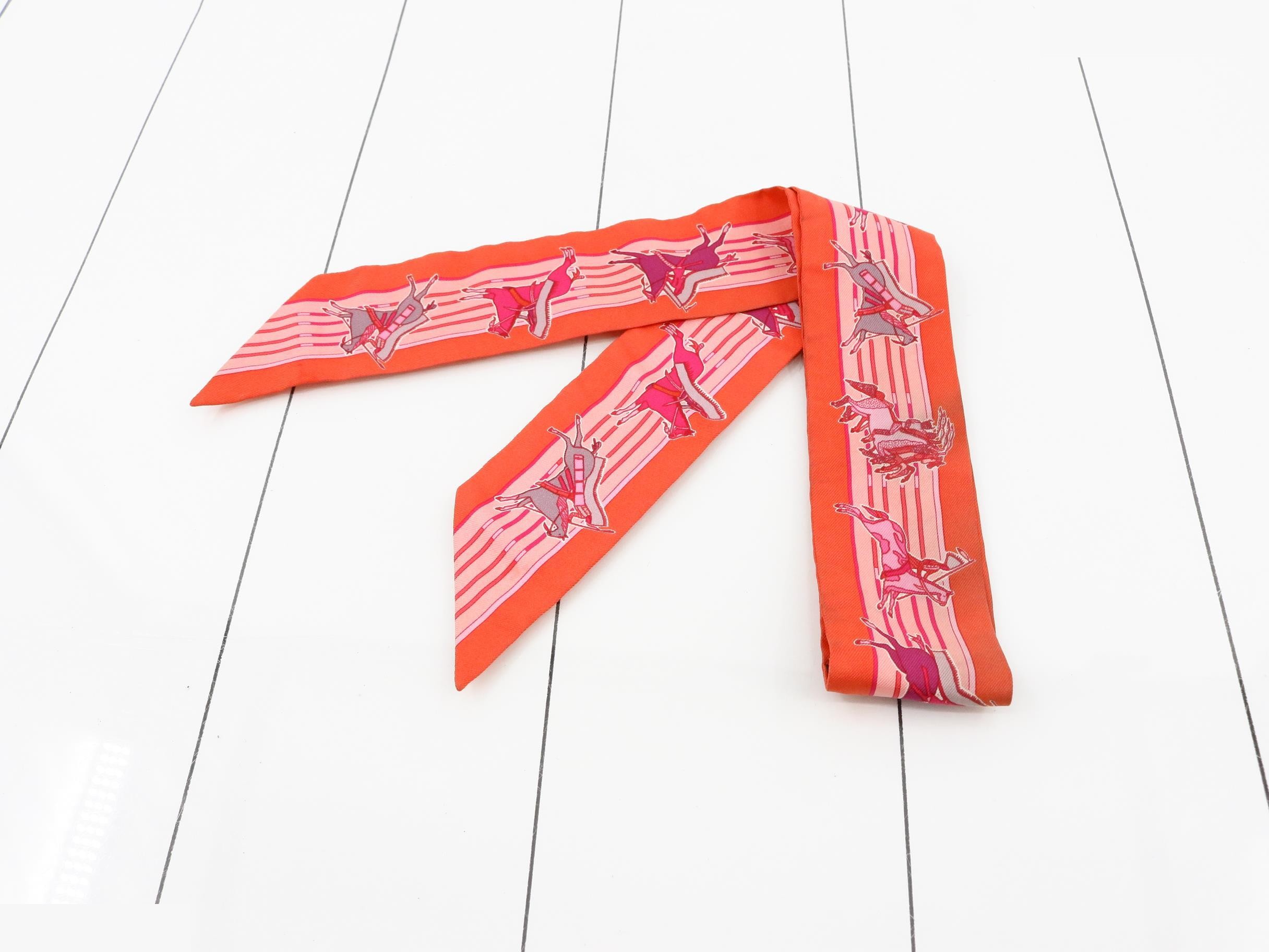 Twilly scarf, silk, red — view 2