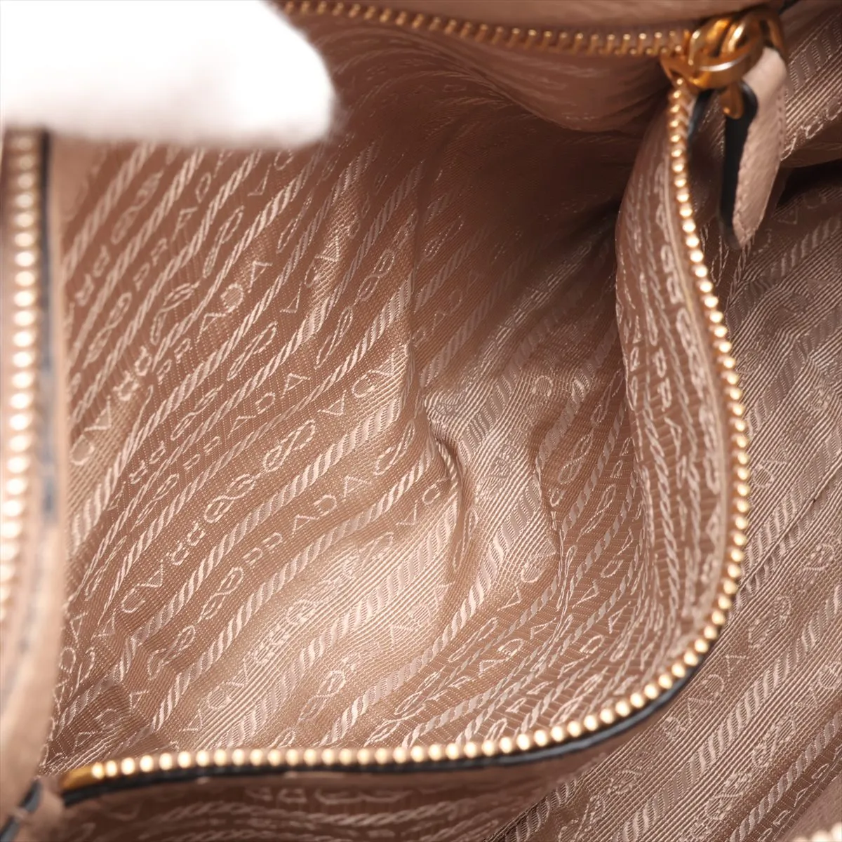 Vitello Leather Shoulder Bag, Beige — view 7