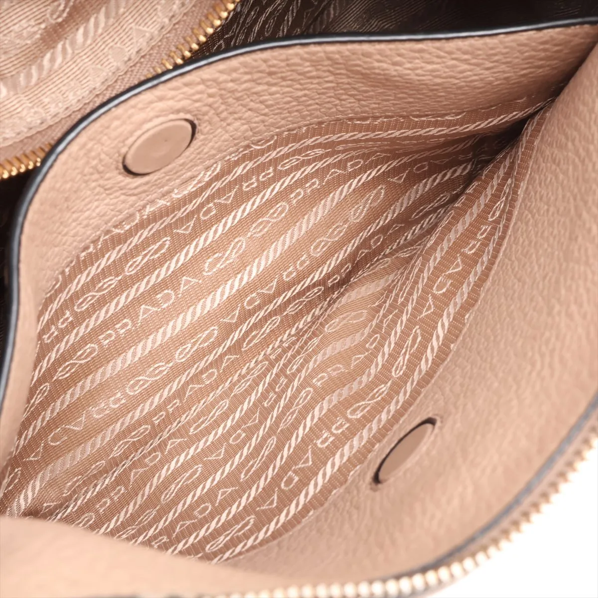 Vitello Leather Shoulder Bag, Beige — view 8