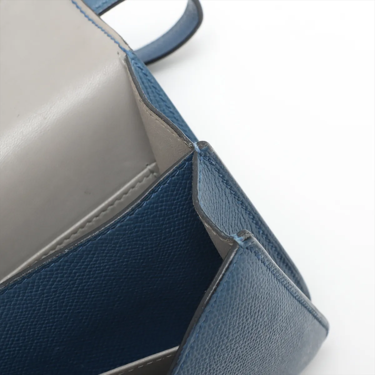 [Individually wrapped] Hermes Mini Constance 3 Verso Vaux Epson Blue Agate x Grimuet Silver Hardware A:2017 — view 11
