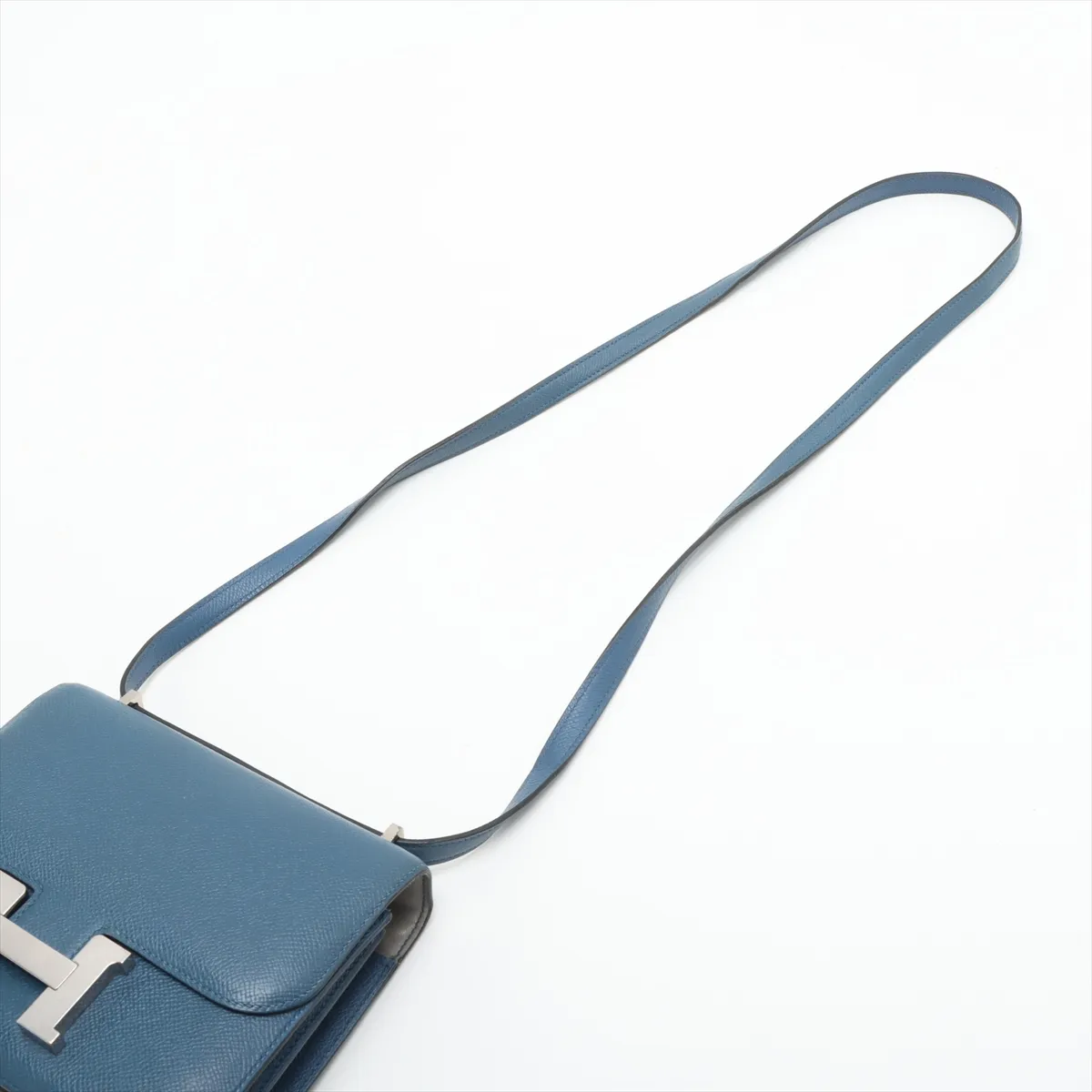 [Individually wrapped] Hermes Mini Constance 3 Verso Vaux Epson Blue Agate x Grimuet Silver Hardware A:2017 — view 5
