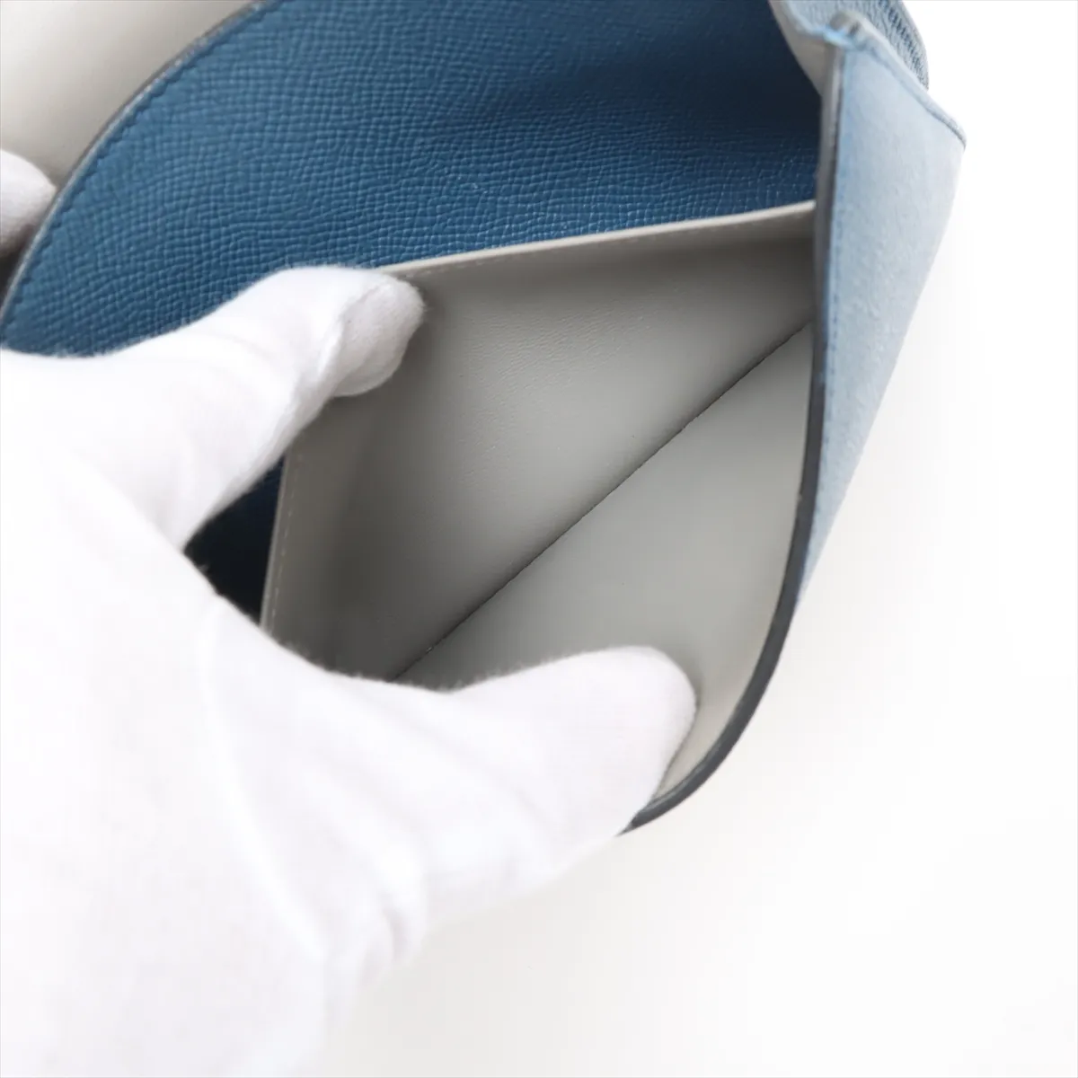 [Individually wrapped] Hermes Mini Constance 3 Verso Vaux Epson Blue Agate x Grimuet Silver Hardware A:2017 — view 9