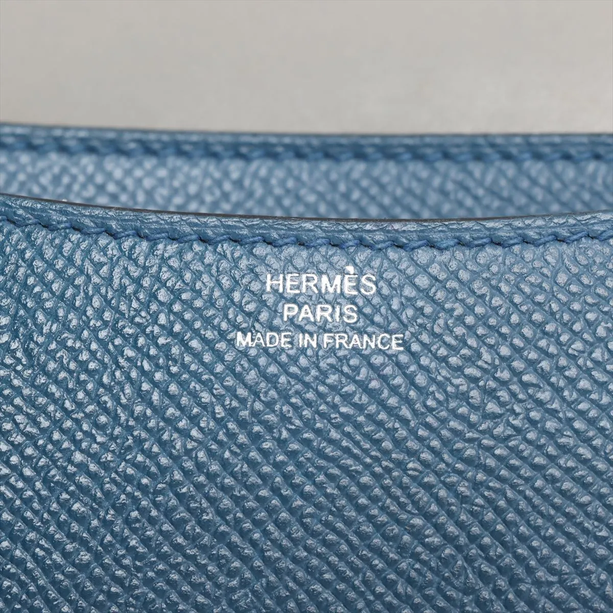 [Individually wrapped] Hermes Mini Constance 3 Verso Vaux Epson Blue Agate x Grimuet Silver Hardware A:2017 — view 10