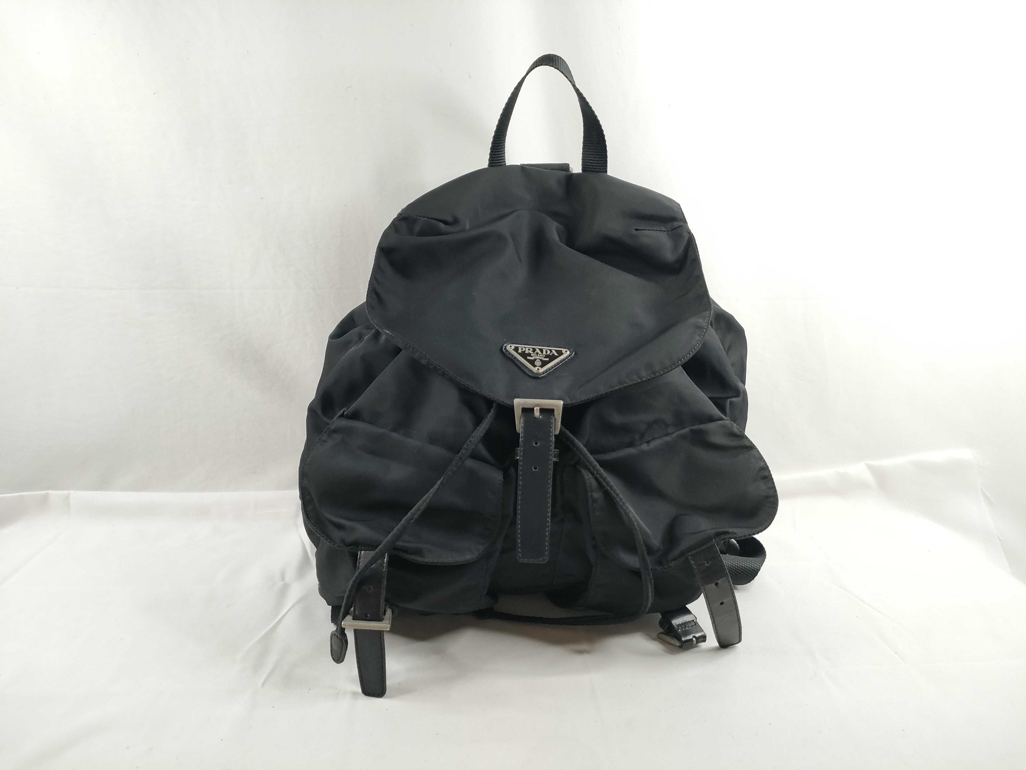 nylon backpack, black nylon backpack.
