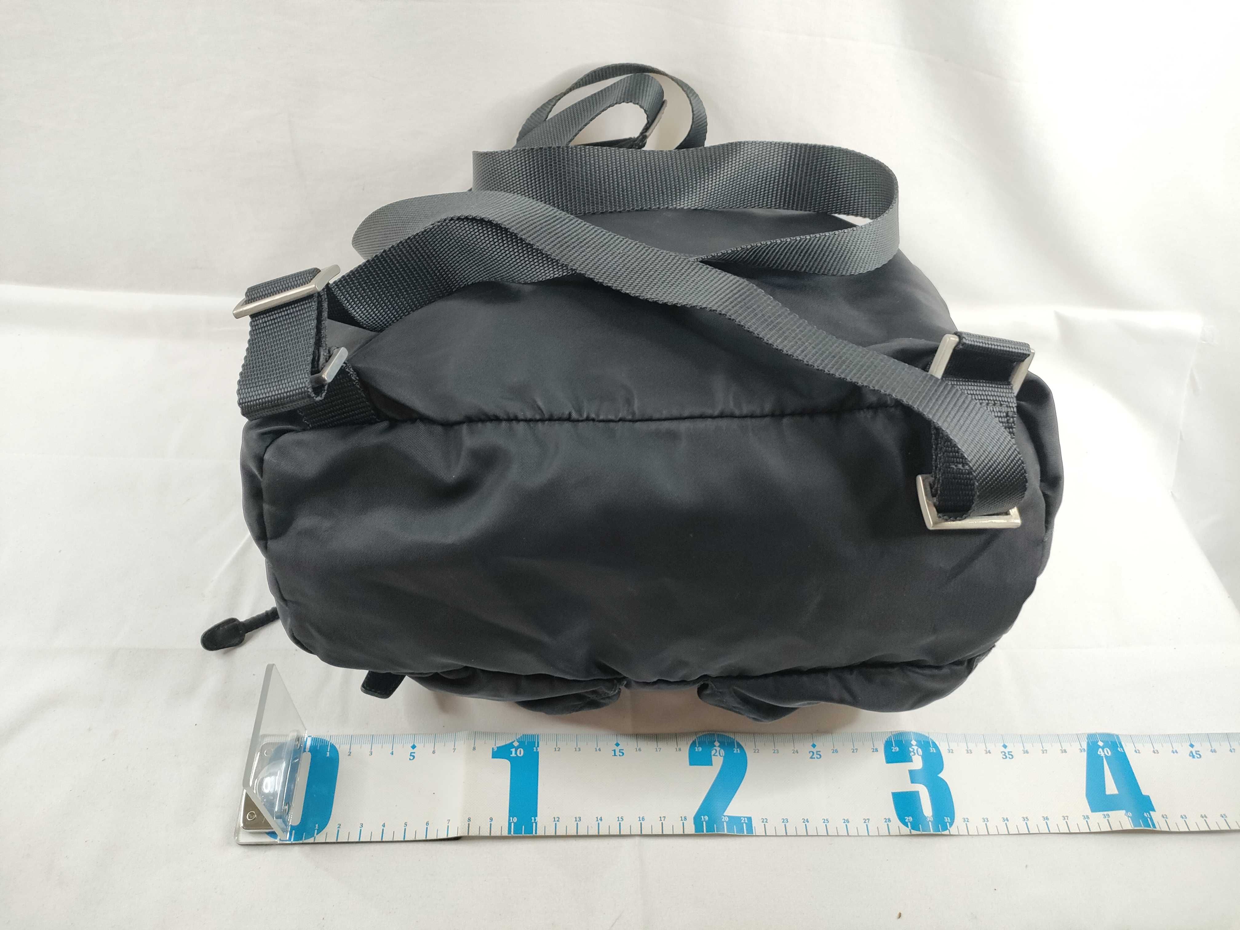 nylon backpack, black nylon backpack. — view 2