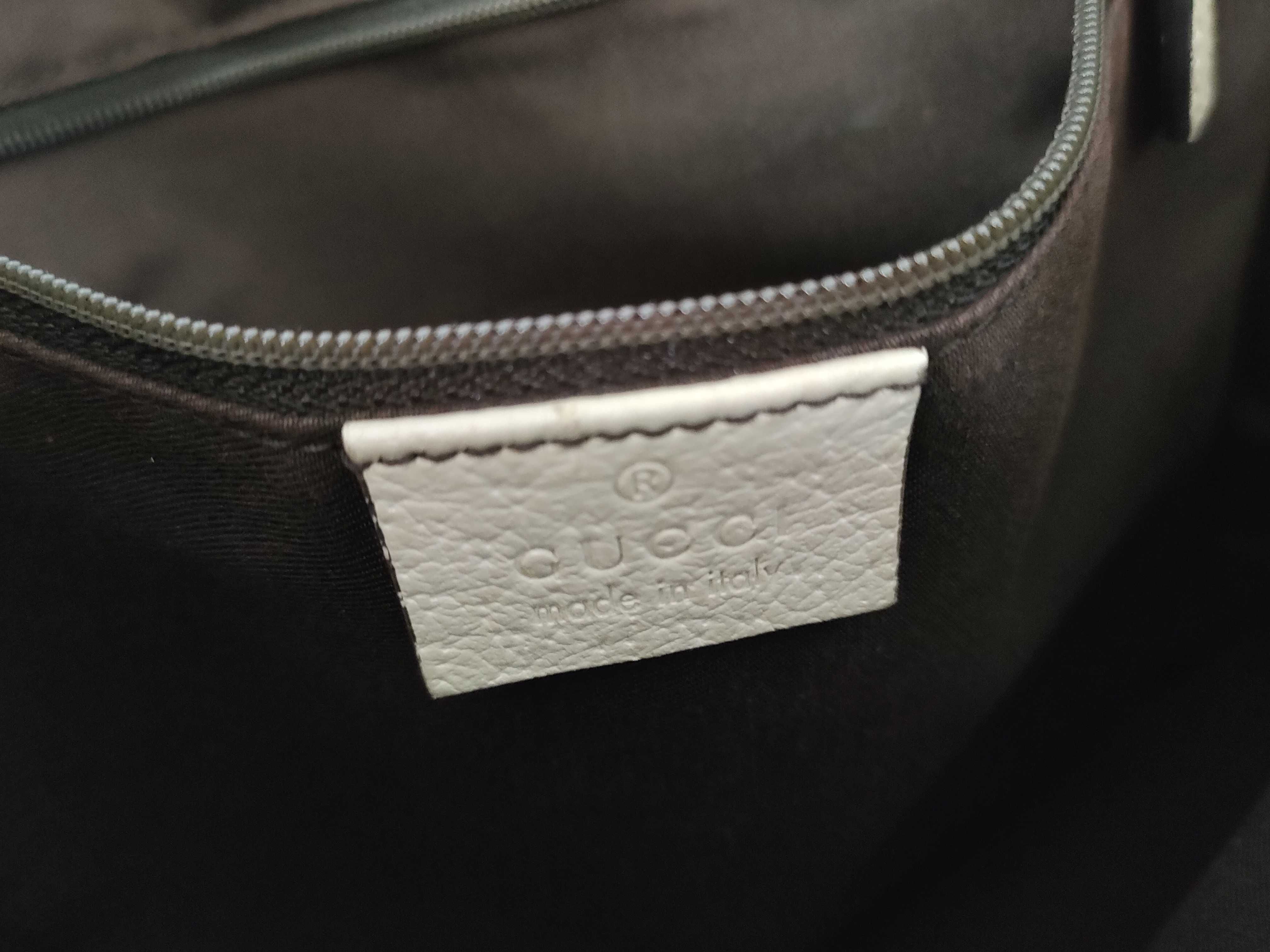 handbag, one-shoulder style, leather and canvas, GG pattern. — view 11