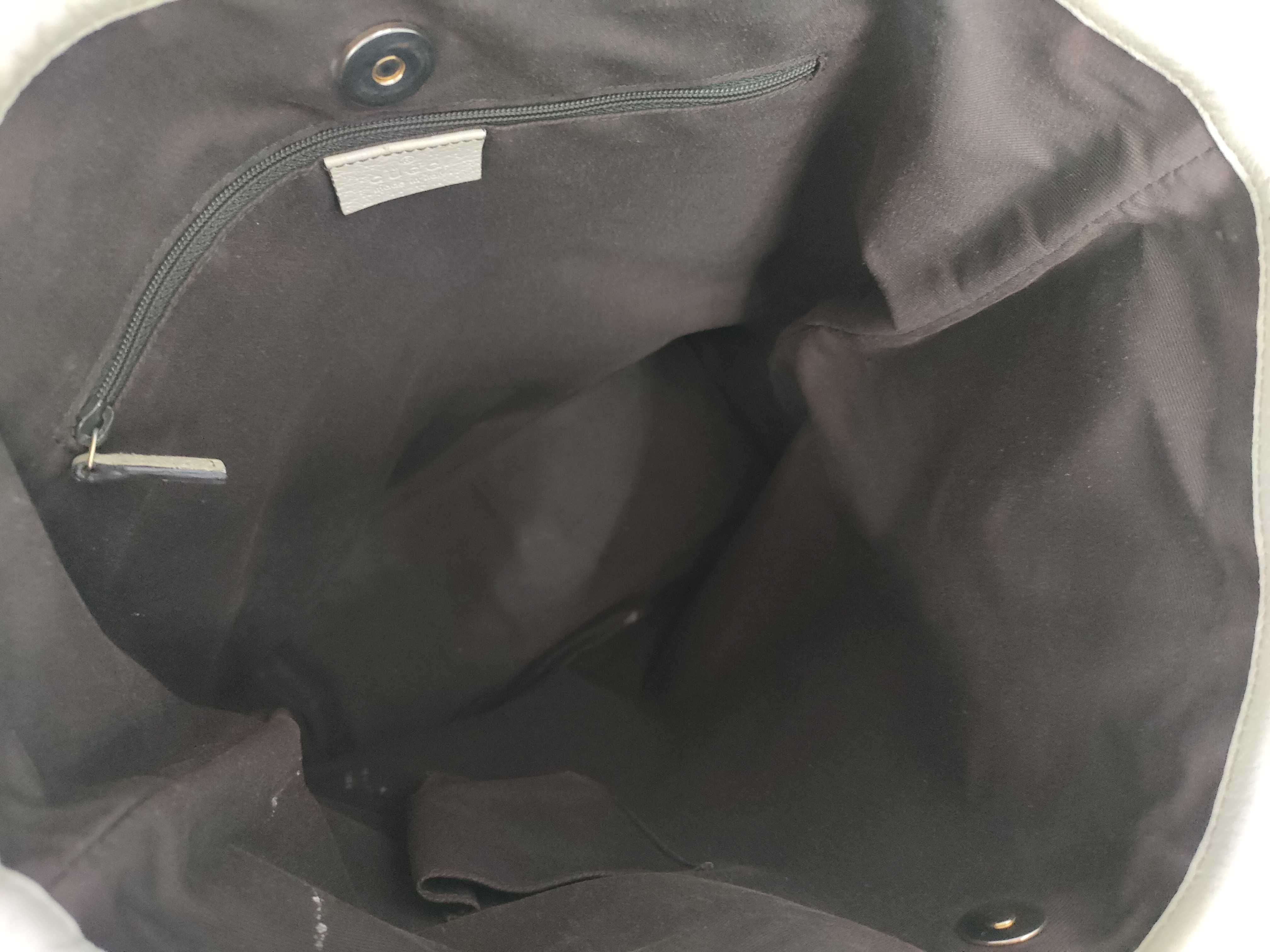 handbag, one-shoulder style, leather and canvas, GG pattern. — view 8