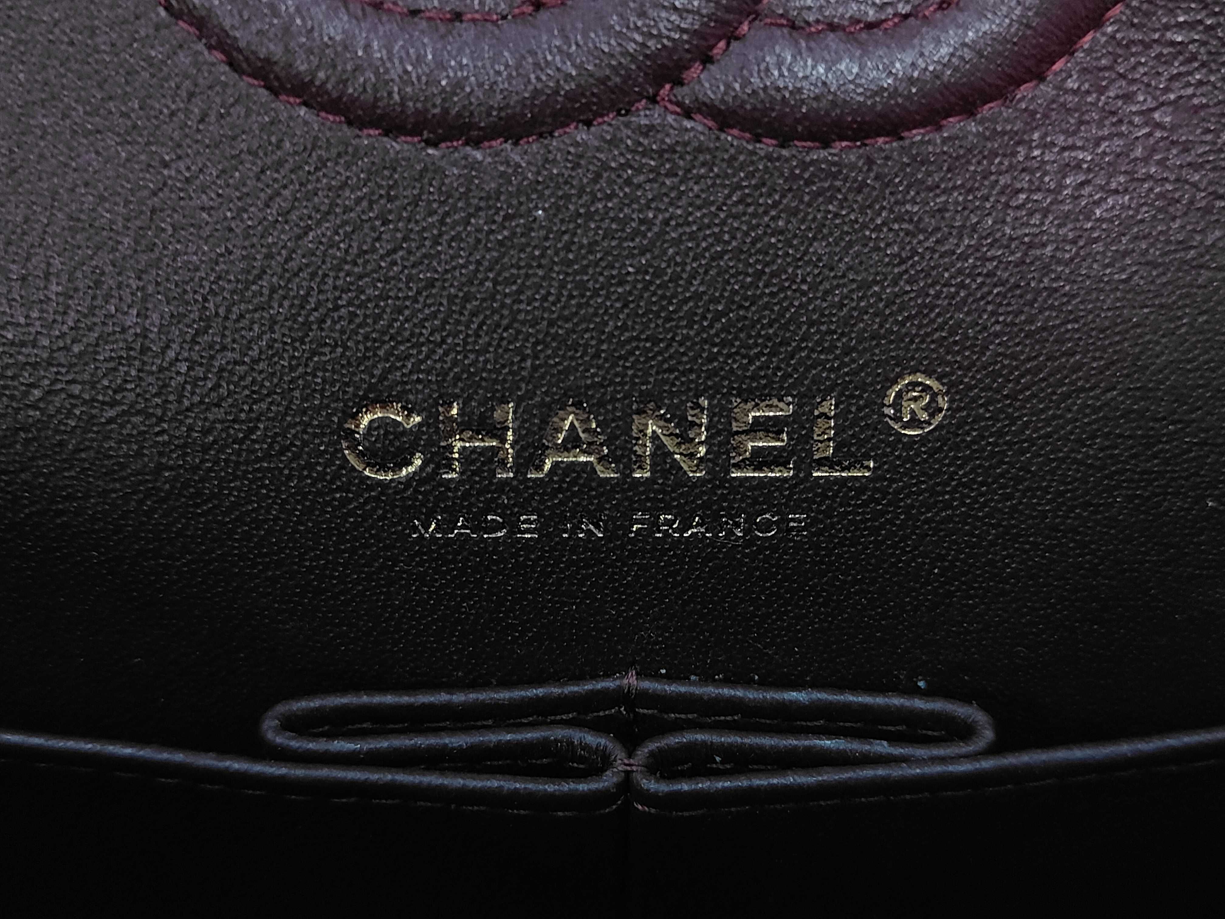 Matelassé Double Flap Chain Shoulder Bag, Black Caviar Leather, Gold Hardware. — view 9