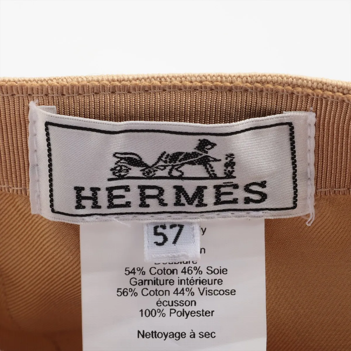 Serena Seashell Cap, size 57, cotton, beige. Shows signs of wear, — view 5