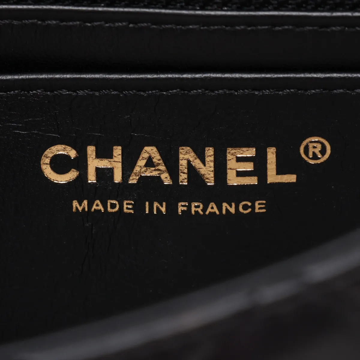 Matelassé Lambskin Single Flap Single Chain Bag, Black with Gold Hardware, G12TT8H2, Random Plate — view 10