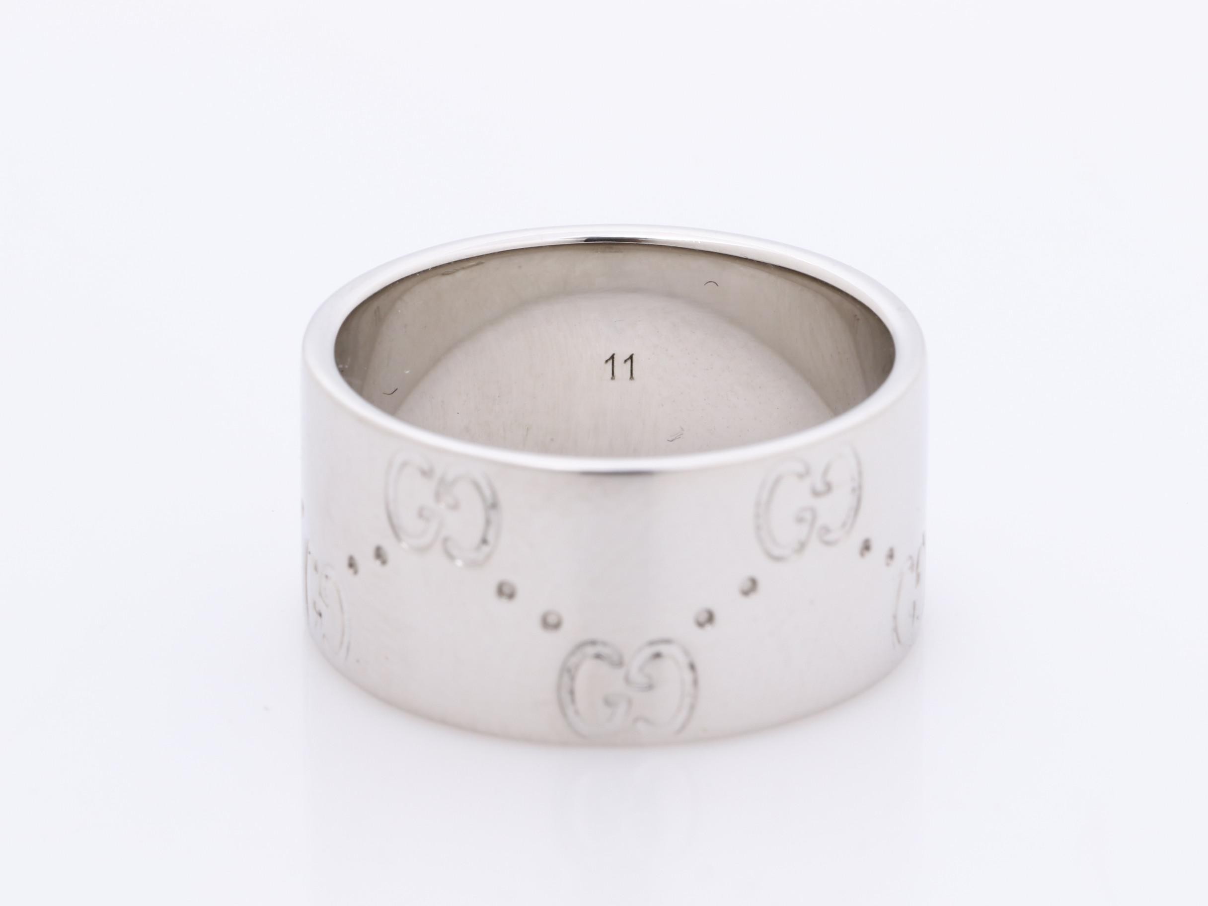 750WG product, 8.07g, Icon ring, size #11, with Gucci case. — view 4