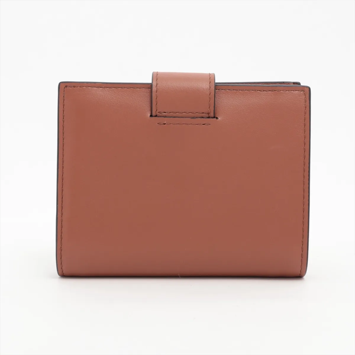 City Calf Tab 1MV204 Leather Compact Wallet Brown — view 2
