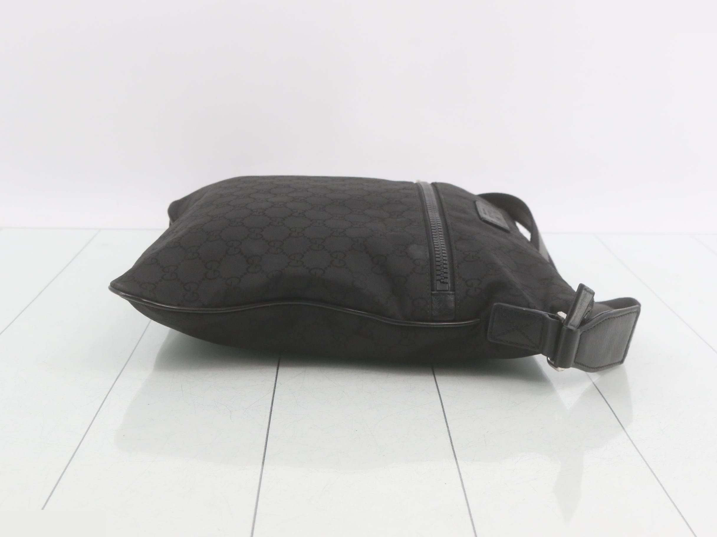 GG Nylon Shoulder Bag, Black — view 3