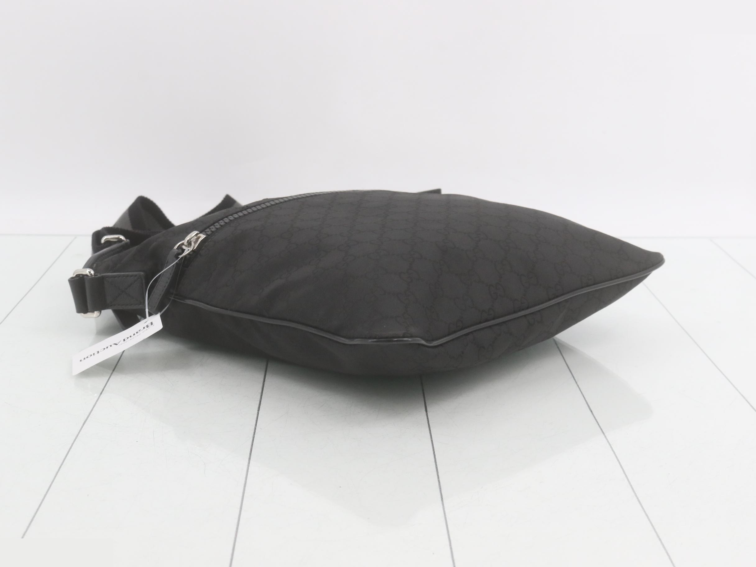 GG Nylon Shoulder Bag, Black — view 5