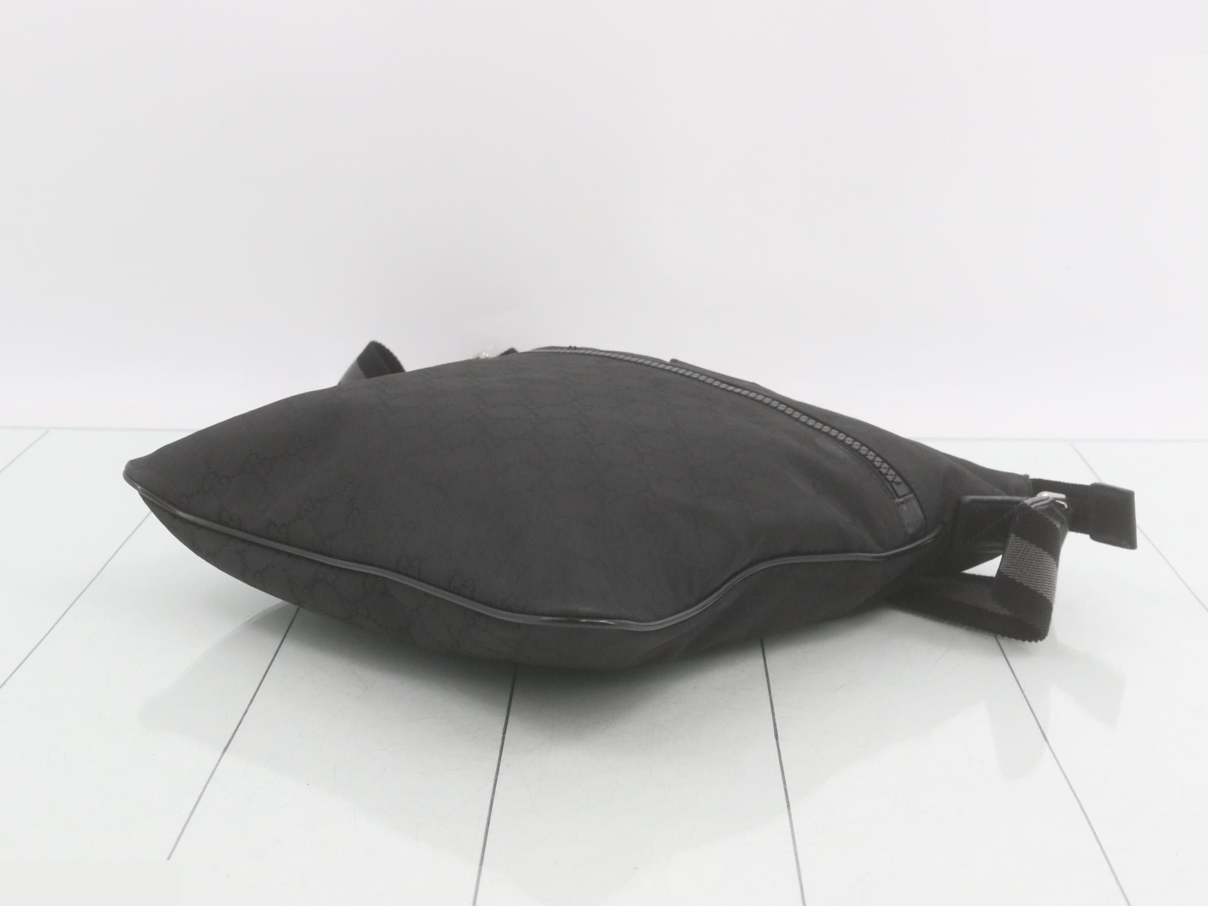 GG Nylon Shoulder Bag, Black — view 6