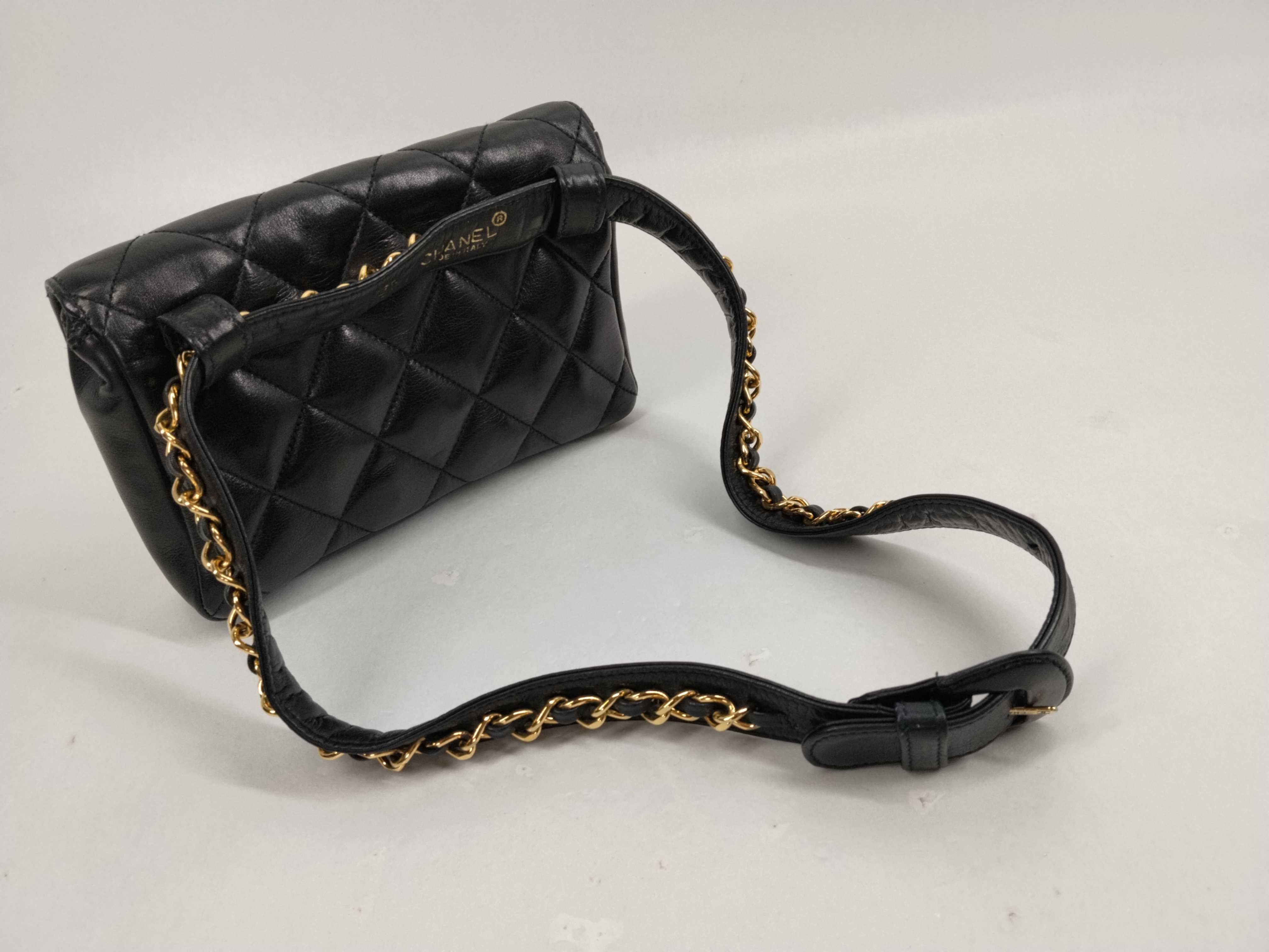 Lambskin Waist Bag, Black — view 6