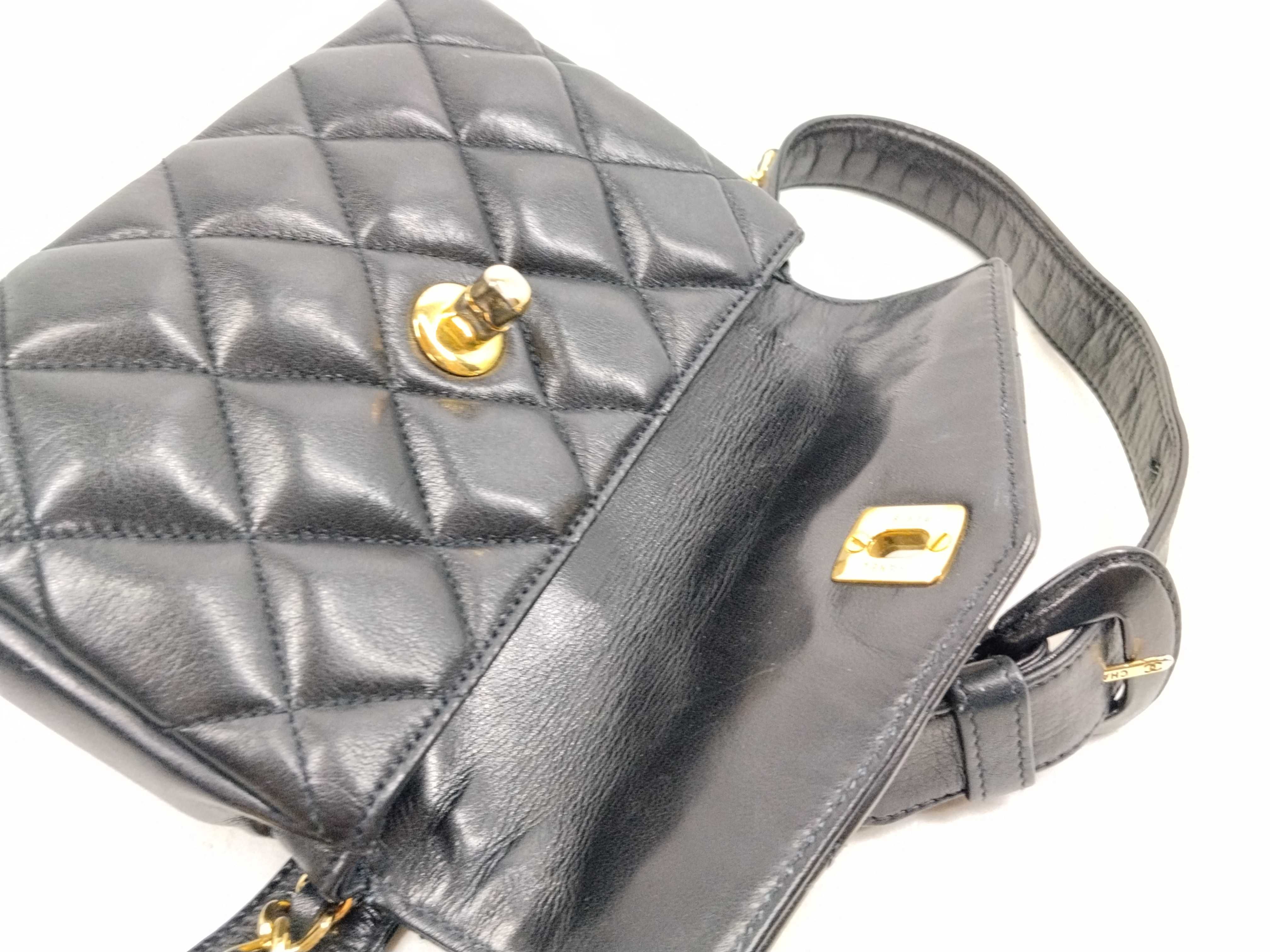 Lambskin Waist Bag, Black — view 8