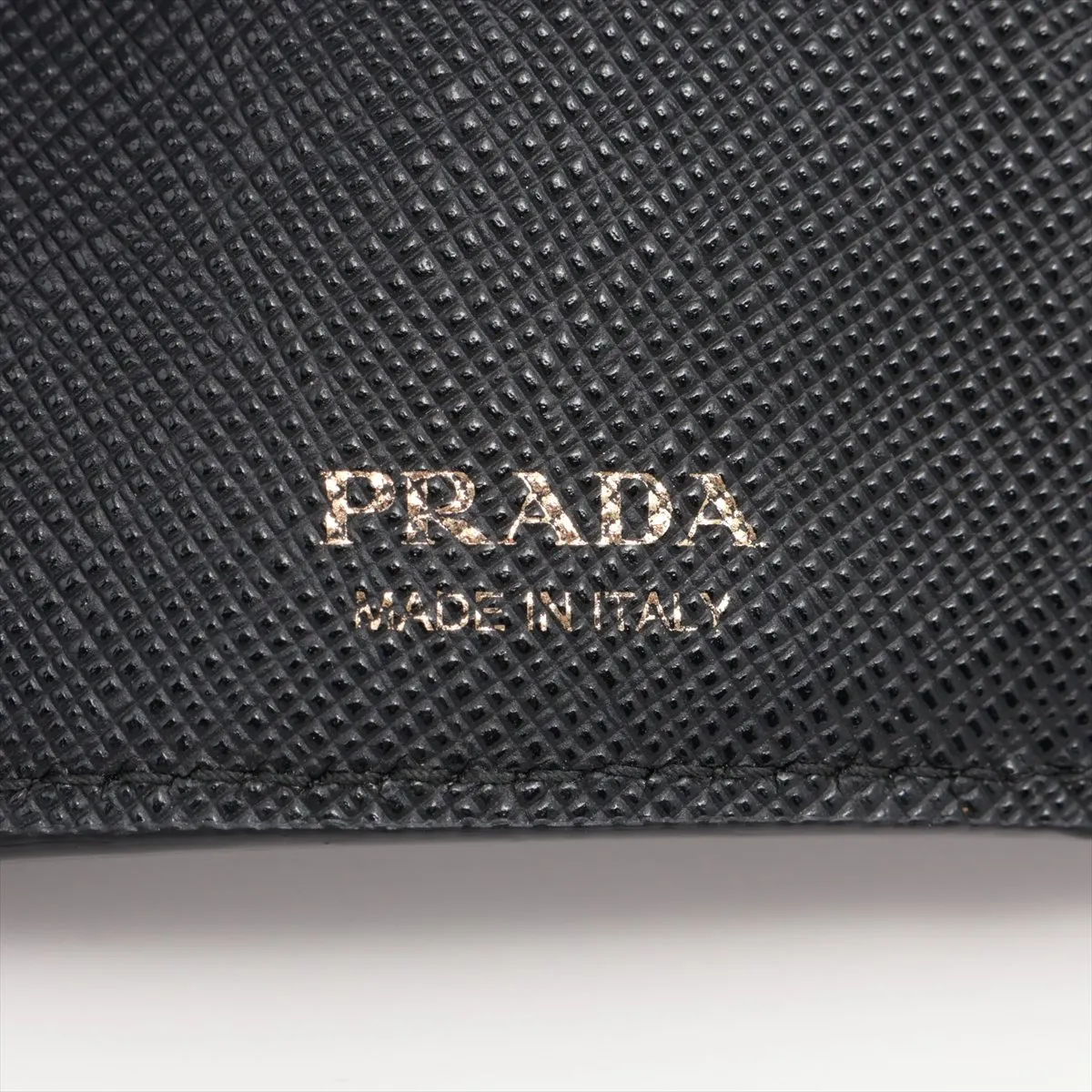 Saffiano Metal 1MH021 Leather Compact Wallet, Black — view 8