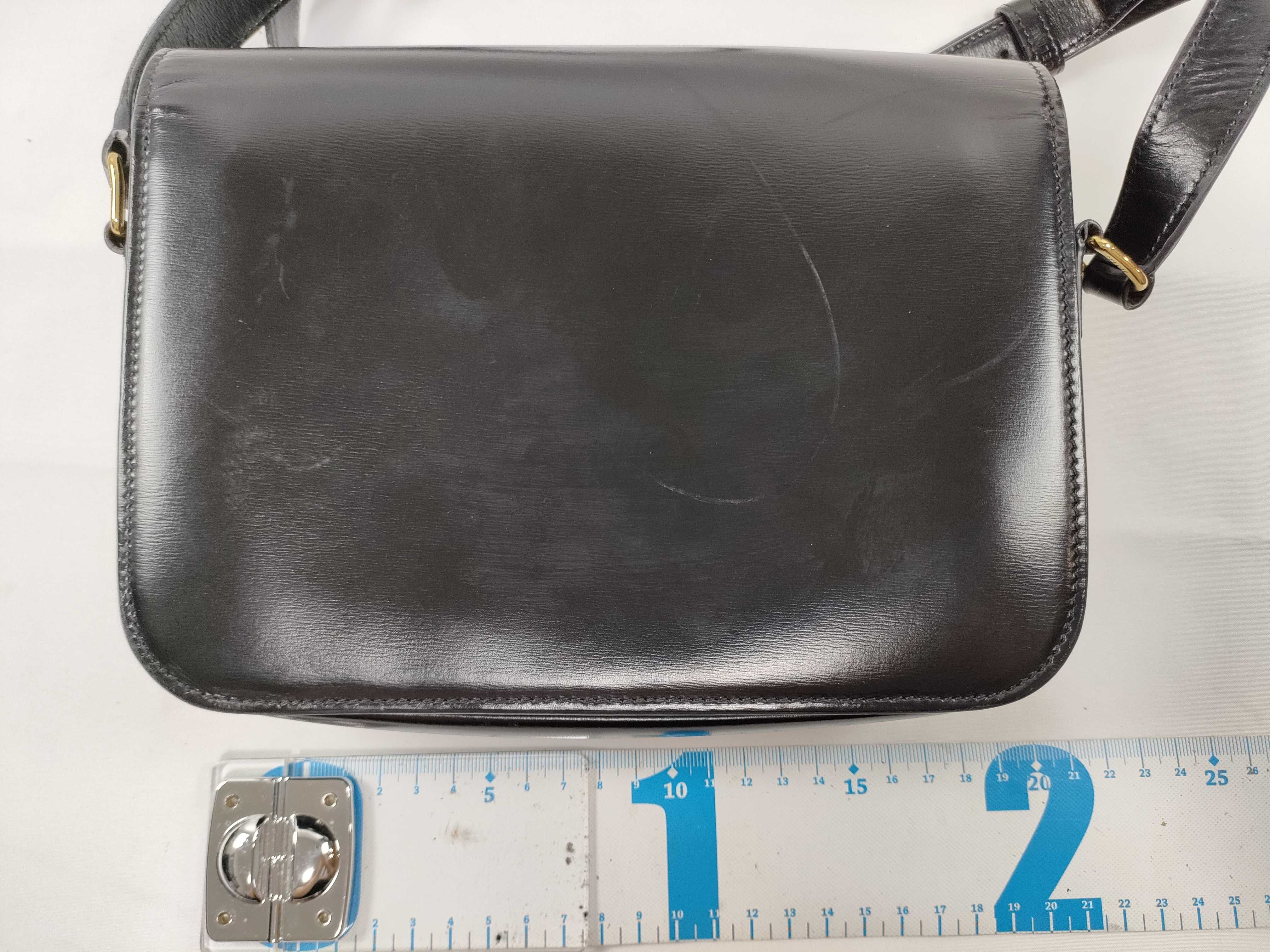 FR- Triomphe Leather Shoulder bag Black — view 2