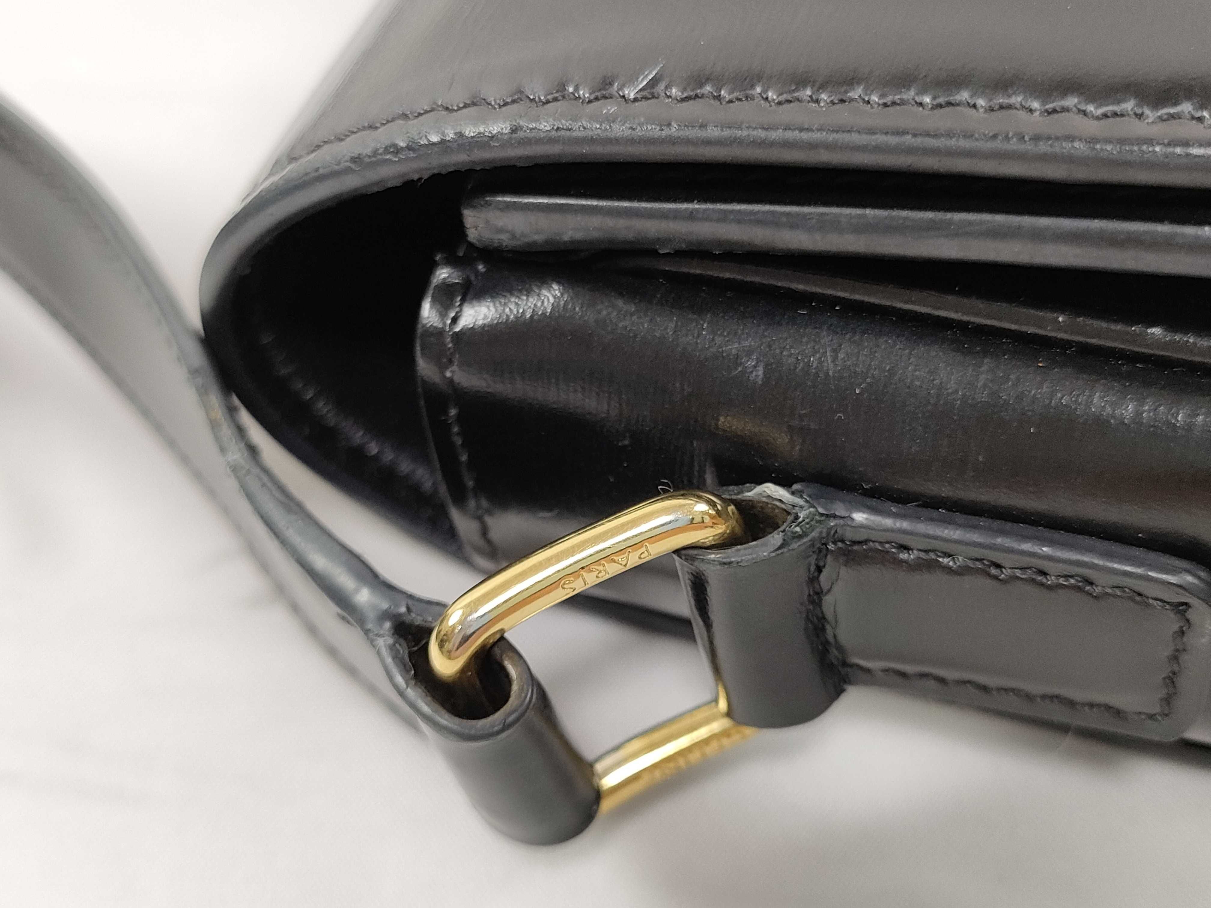 FR- Triomphe Leather Shoulder bag Black — view 5