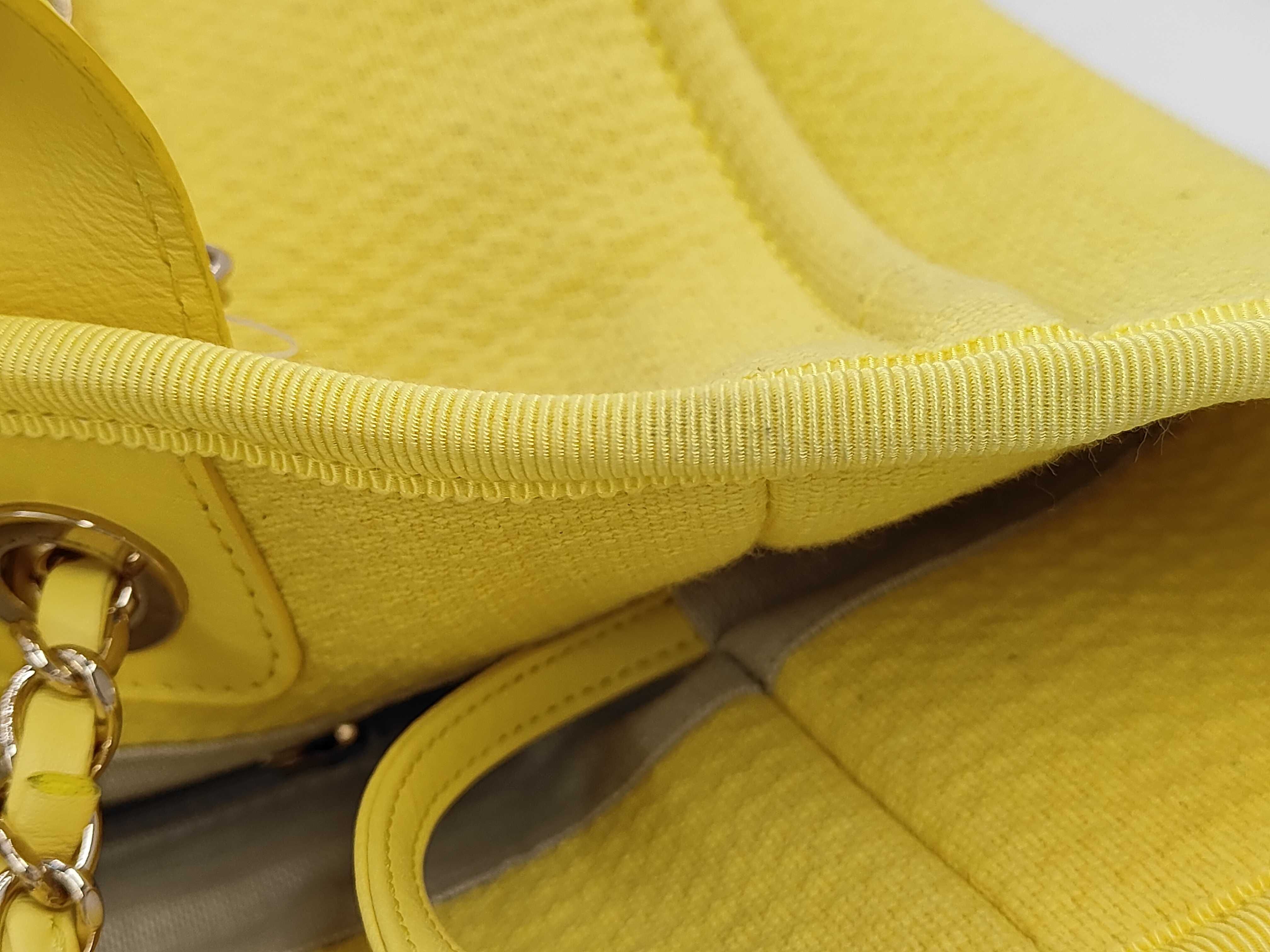 Deauville MM Tote Bag with Pouch, Yellow — view 11