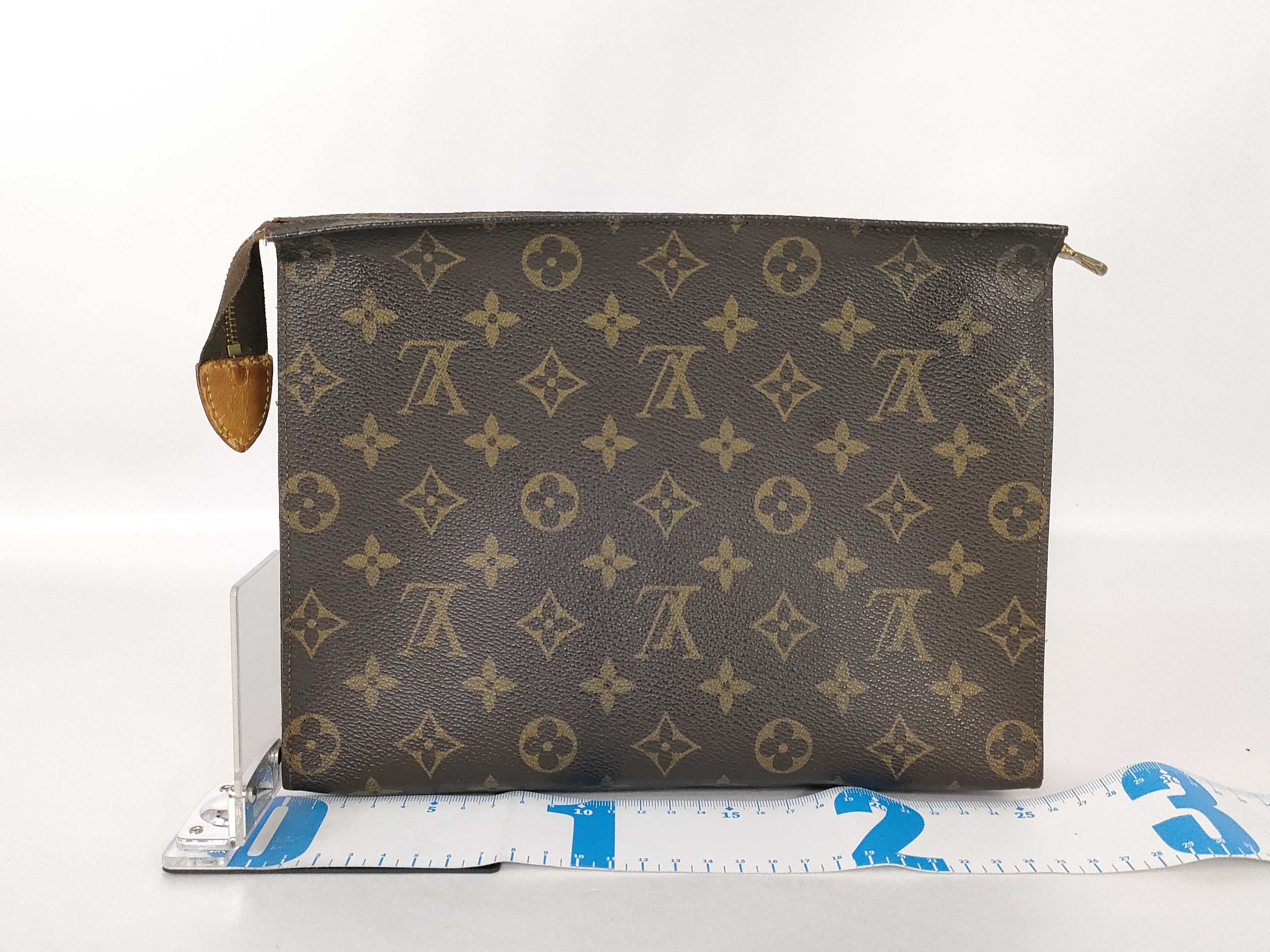 Monogram Louis Vuitton M47542 Pochette Toilette 25 size 884AN Pouch — view 2
