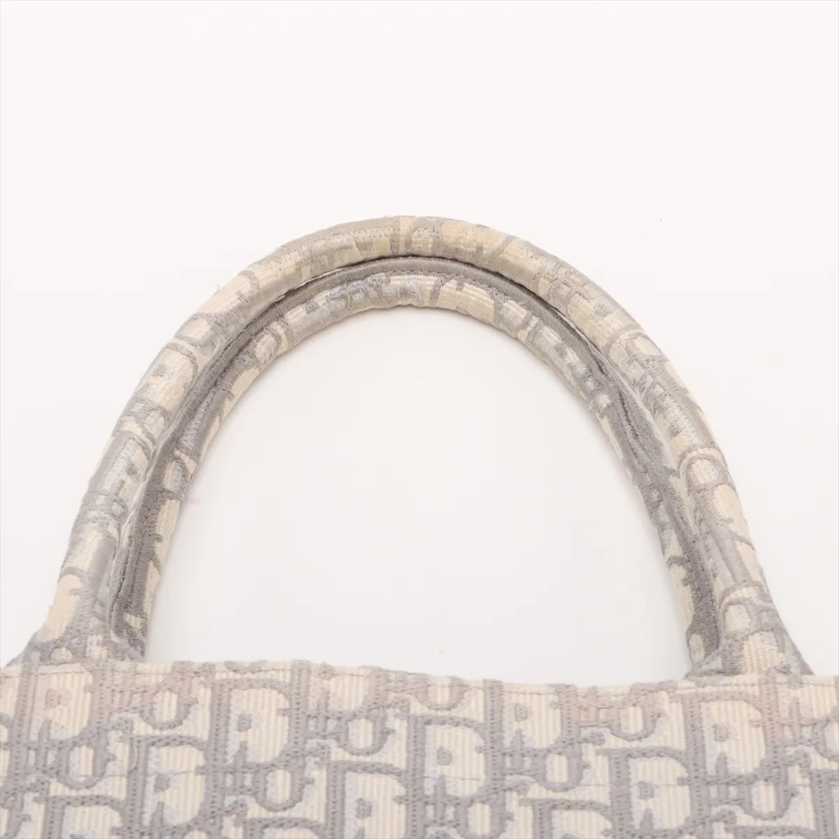 Oblique Book Tote Medium Canvas Tote Bag Gray with Name — view 6